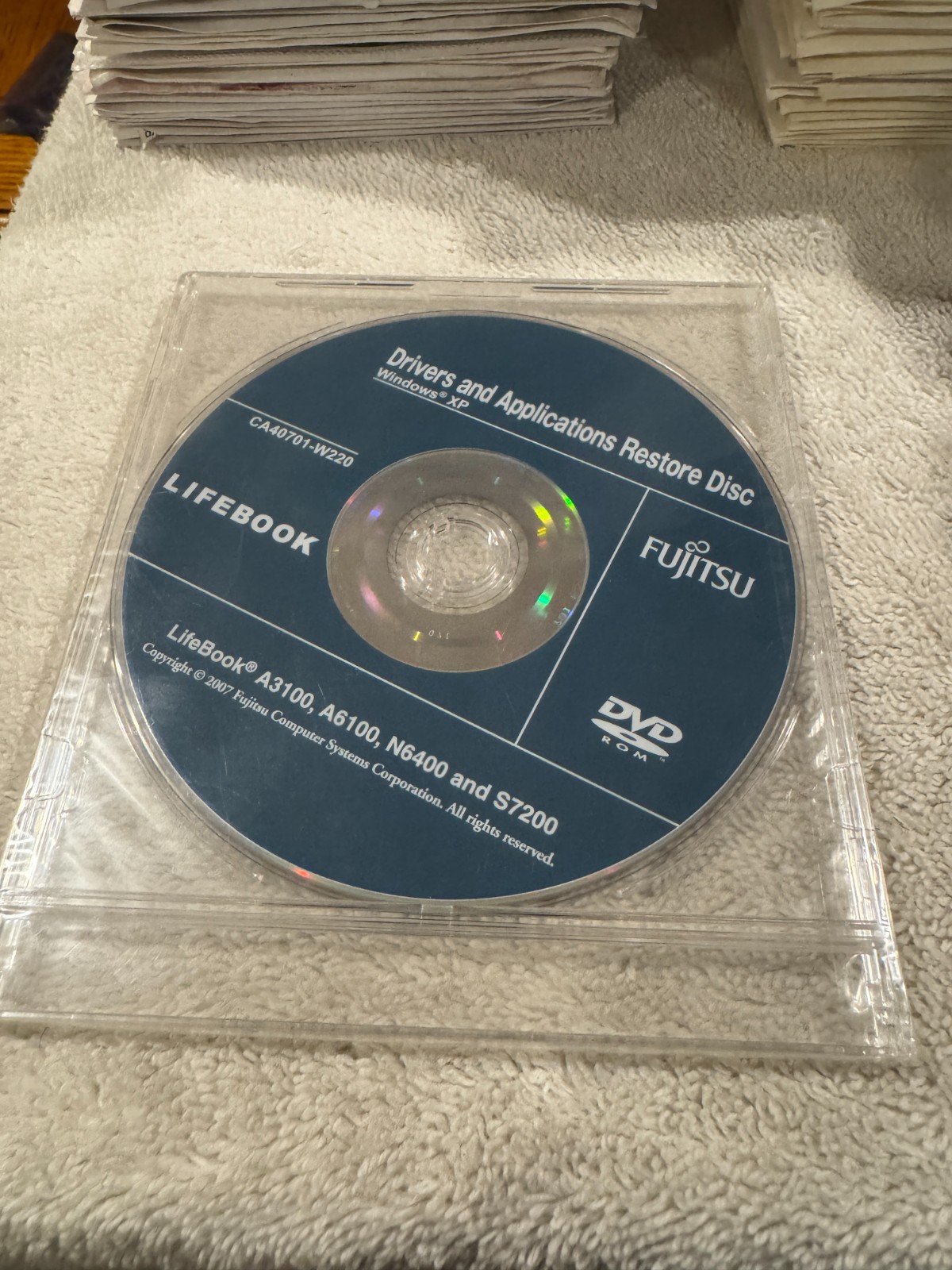 Fujitsu Lifebook Drivers and Applications Restore Disc – Windows XP – SEALED!!