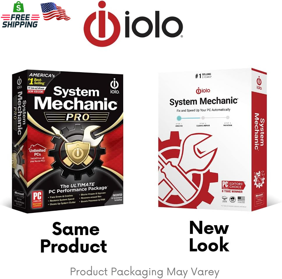 Iolo – System Mechanic Pro, Computer Cleaner for Windows, Blocks Viruses and Spy