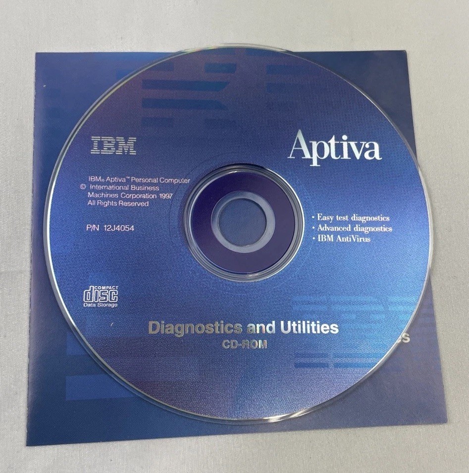 IBM Aptiva Product Recovery And Diagnostics and Utilities CD