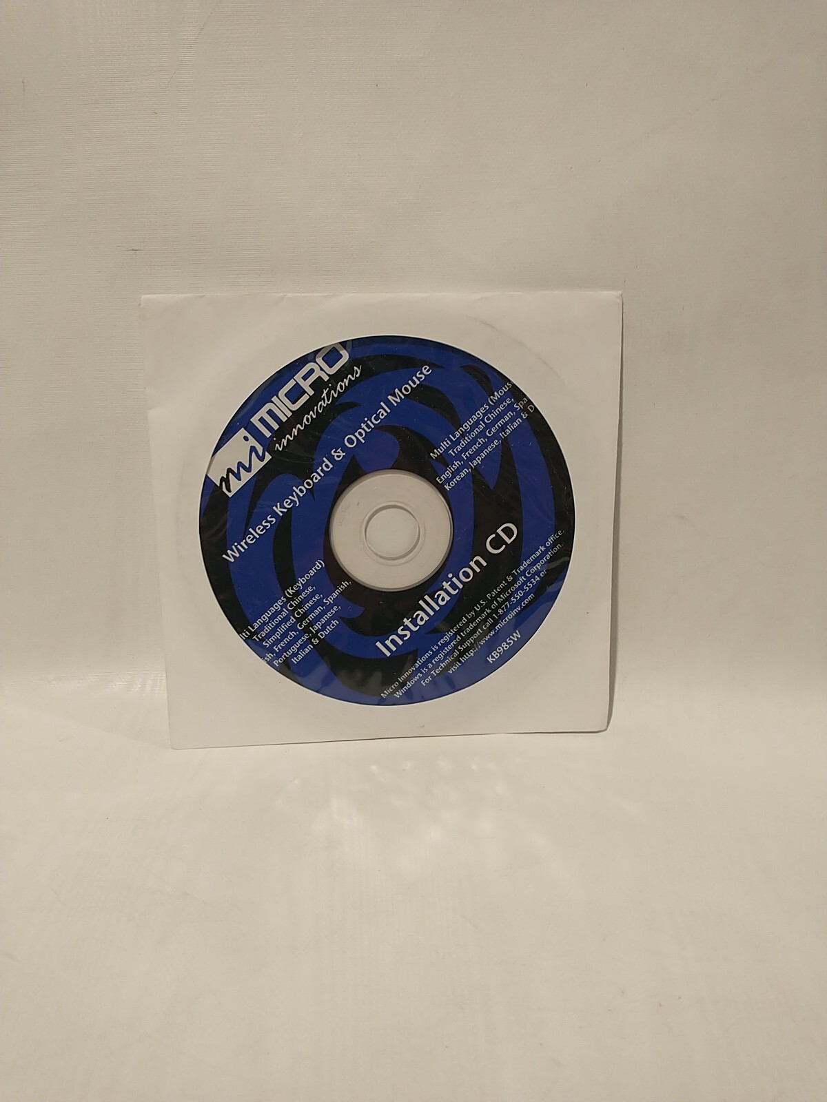 Micro Innovations Wireless Keyboard & Optical Mouse Installation CD (PC)