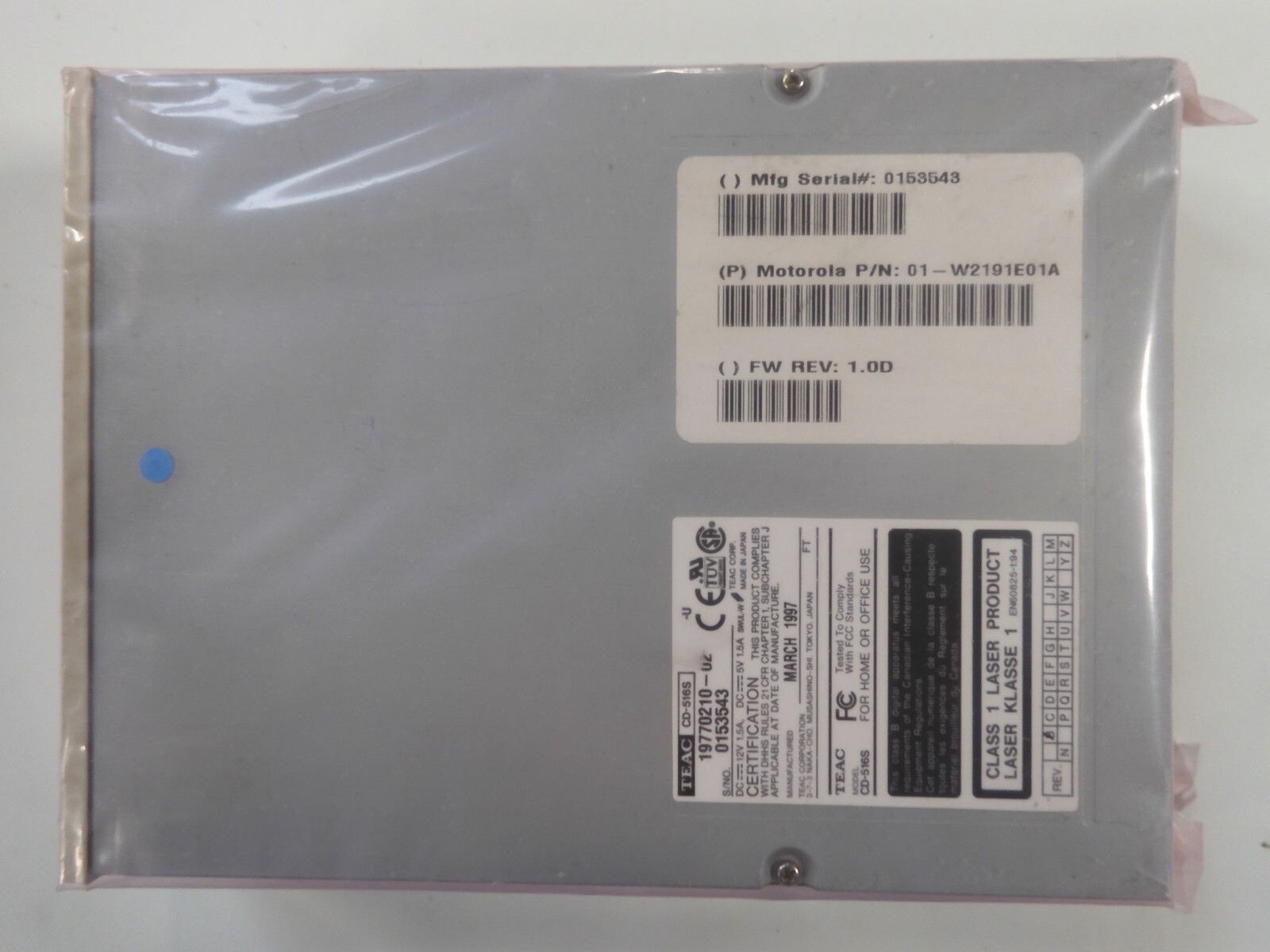 CD-516S TEAC 16X SCSI 50 PIN. CD-ROM DRIVE.