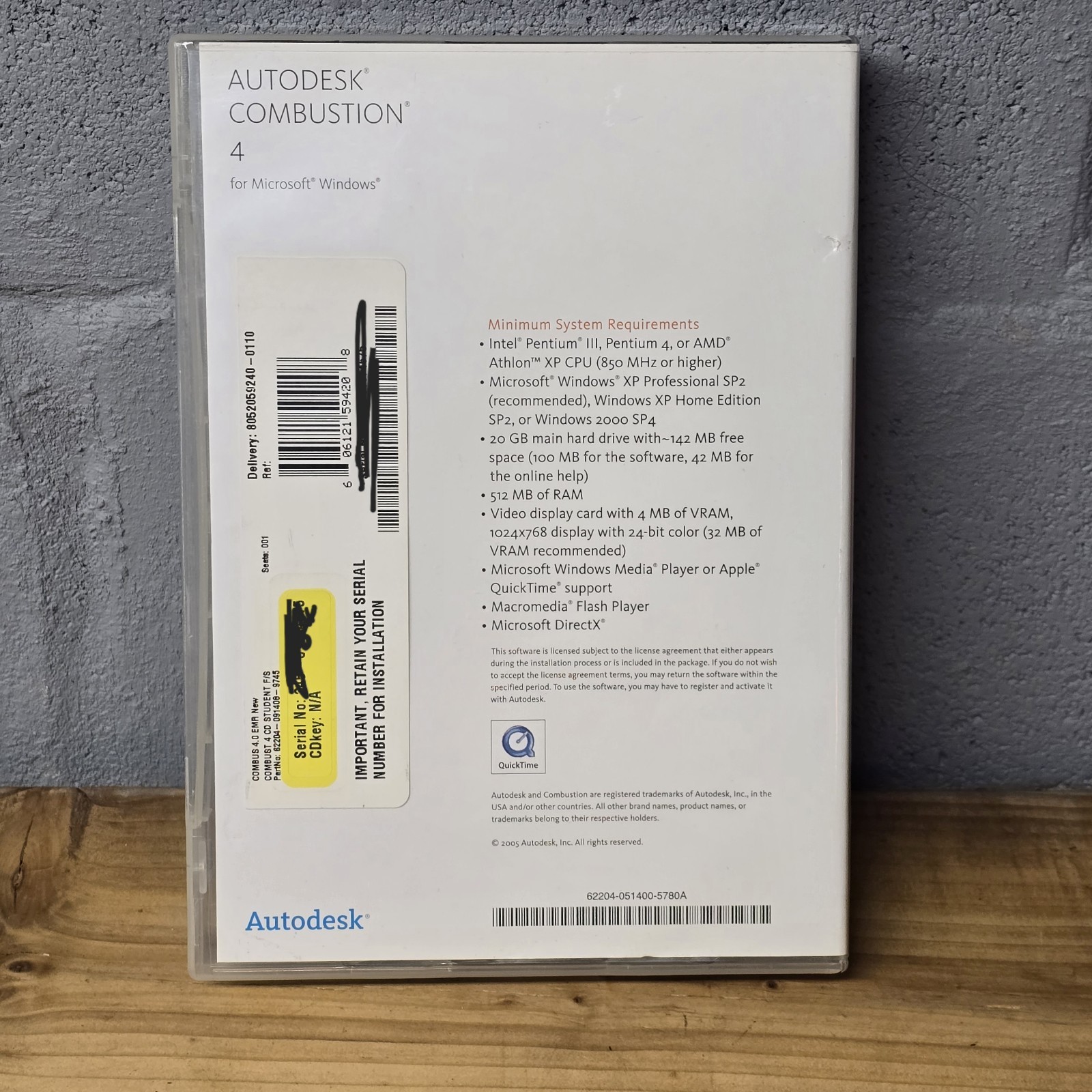 Autodesk Combustion 4 For Microsoft Windows W/ Serial Number And Paperwork