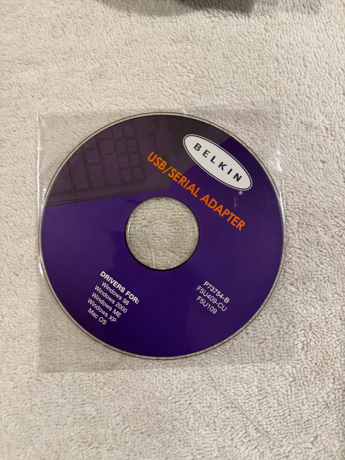 Belkin USB/Serial Adapter Driver CD – CD ONLY W/NO SERIAL #!!!!