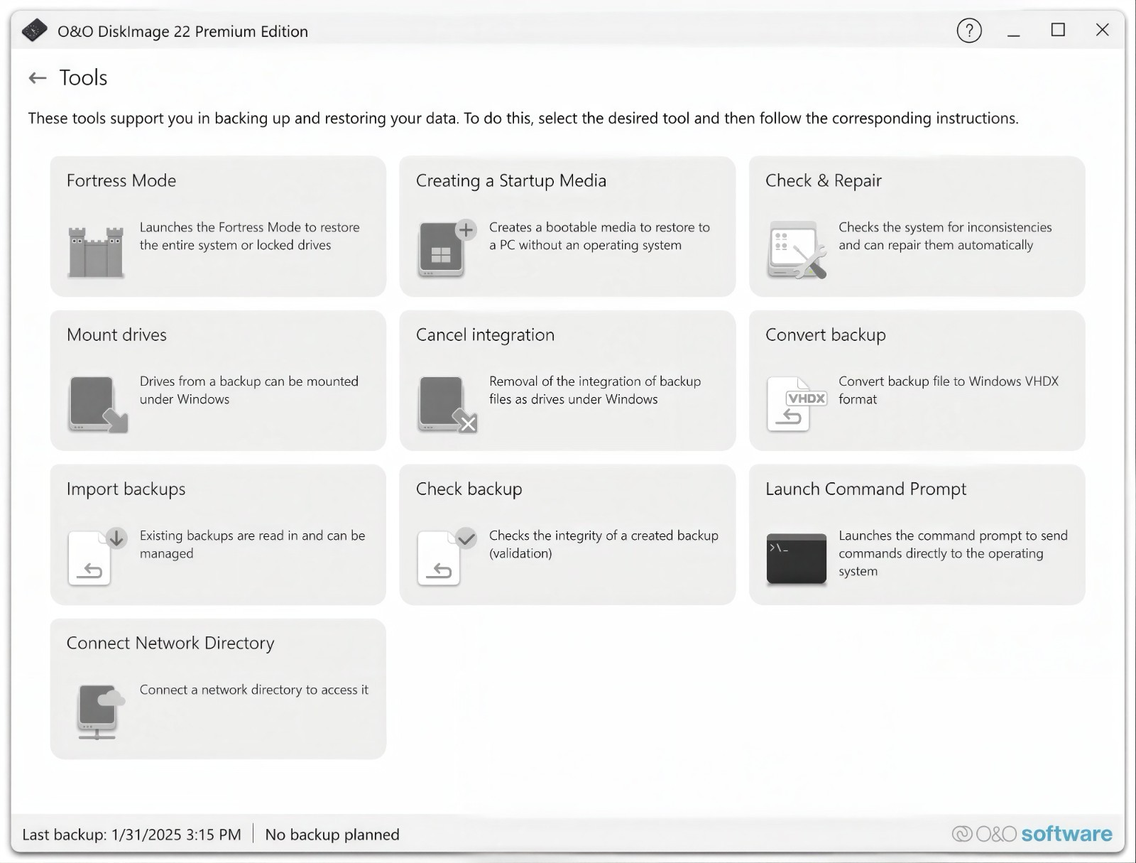 O&O DiskImage Professional Edition Bootable DVD/USB