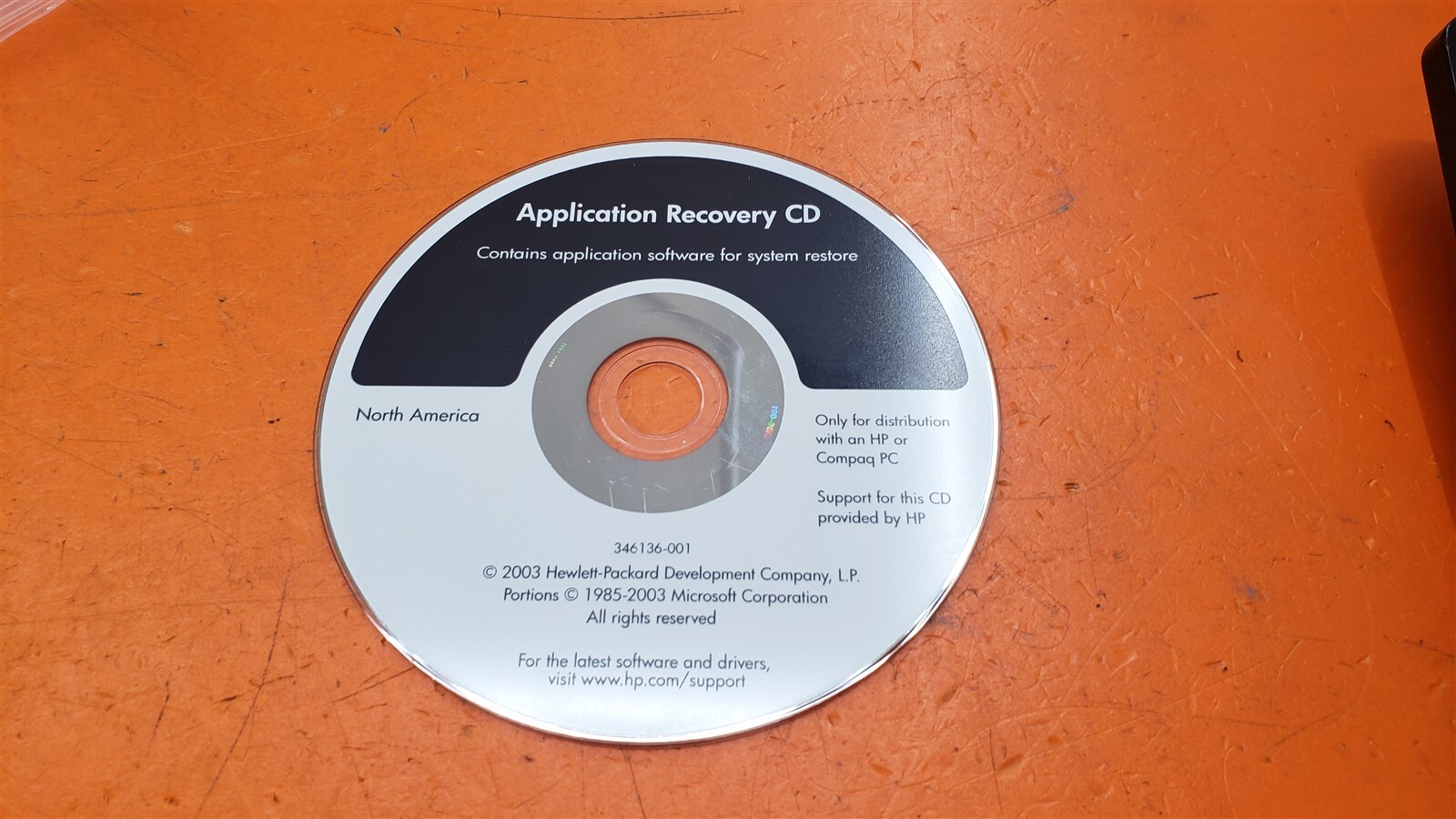 ⭐️⭐️⭐️⭐️⭐️ HP Application Recovery CD 2003