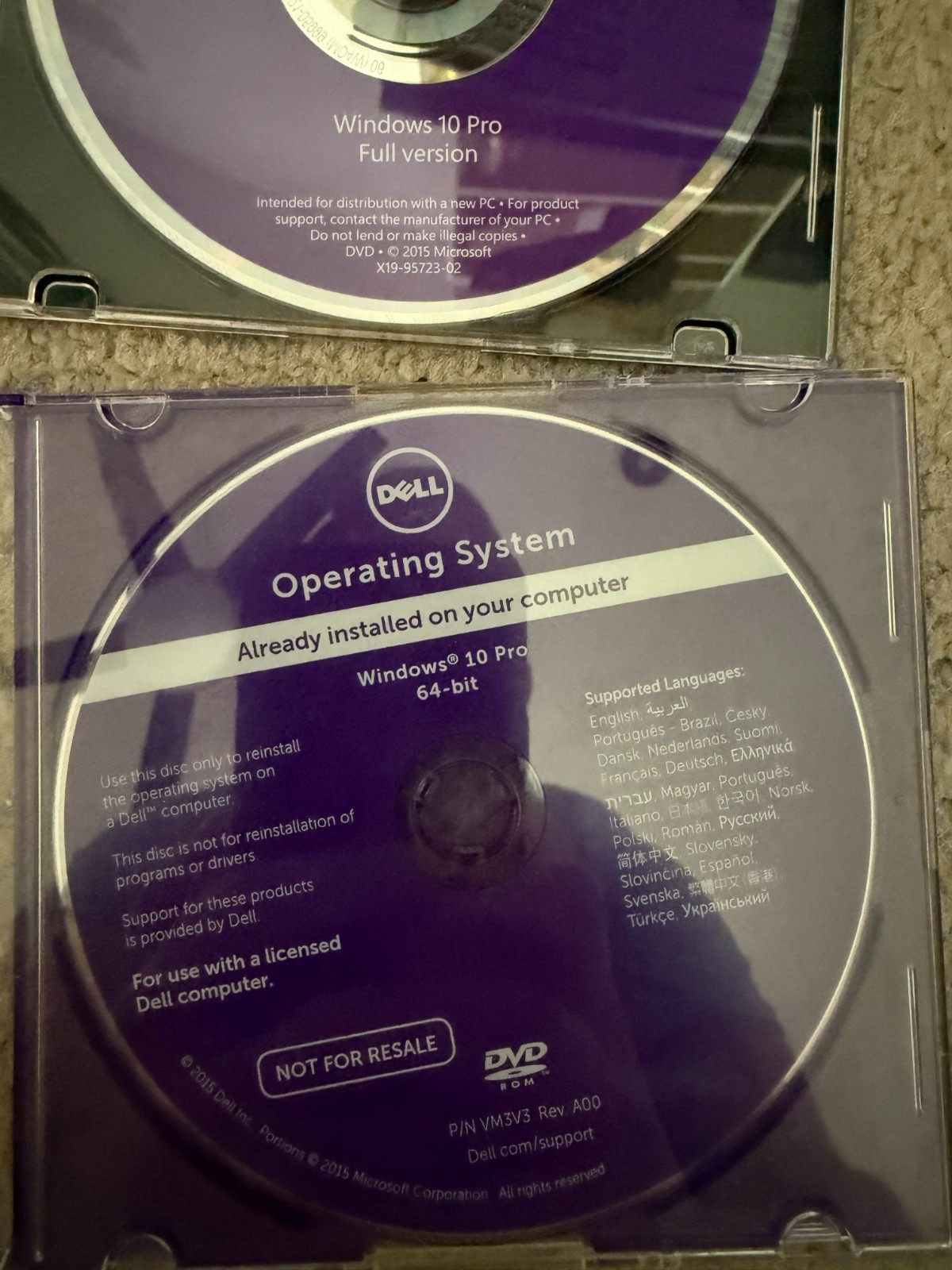 Lot of 19 OEM Dell Reinstallation cd dvd , Vista, 7, 8, 10 32b 64b Pro