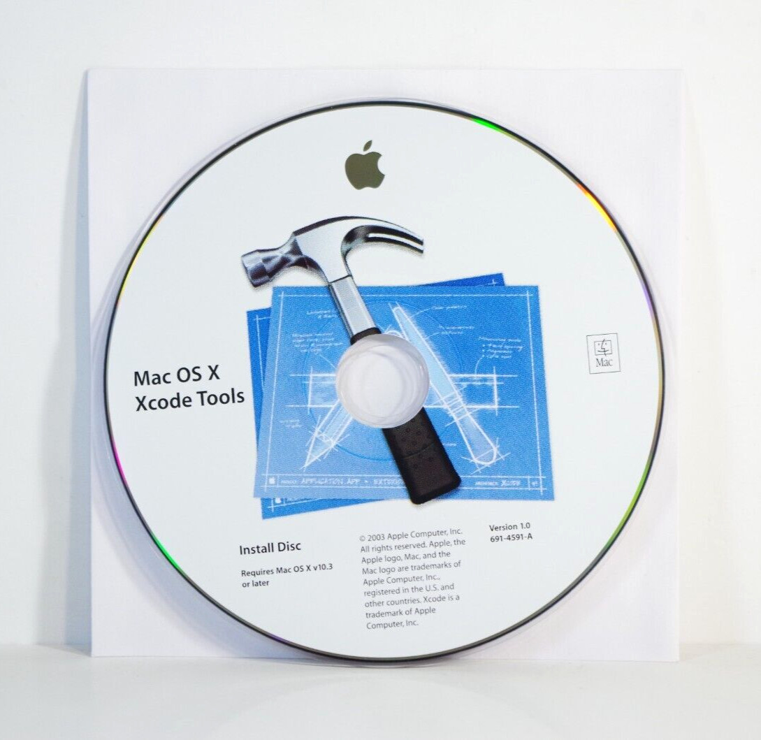 Mac OS X Xcode Tools Version 1.0 Install Disc Only (691-4591-A) – VG!