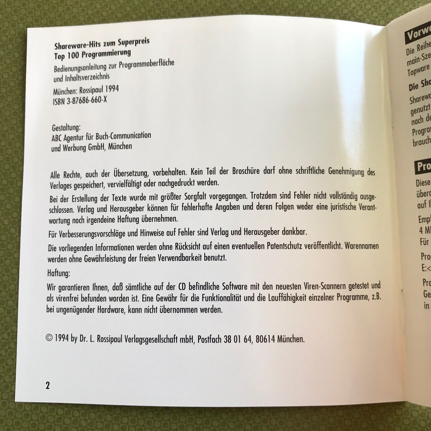 100 Editors, Source Codes, Libaries & Tools – A Selection of TopWare – 1994