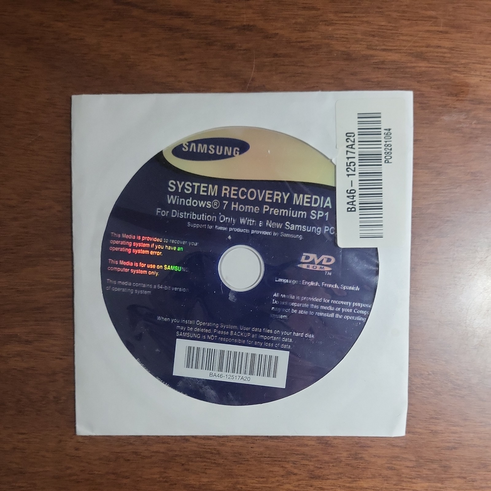 Samsung System Recovery Media Disc Windows 7 Home Premium Sp1 64 Bit