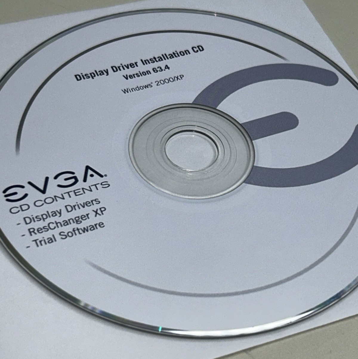 EVGA Display Driver Installation CD Version 63.4 for Windows 2000/XP – CD ONLY