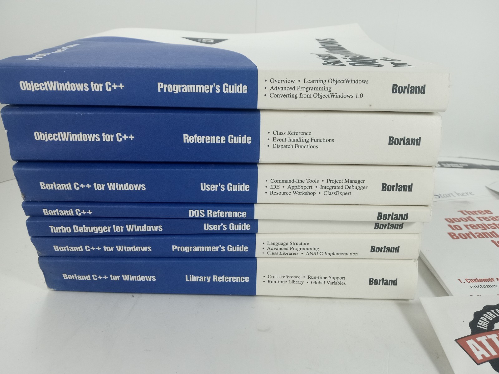 Borland C++ 4.0 Application & Framework Set DOS Windows Disks Manuals 3.5″ Disks