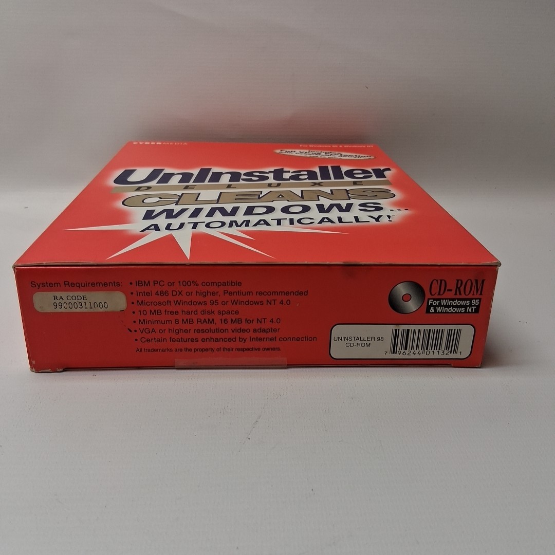 CYBER MEDIA Uninstaller Deluxe Cleans Windows Automatically PC CD-ROM Windows 95