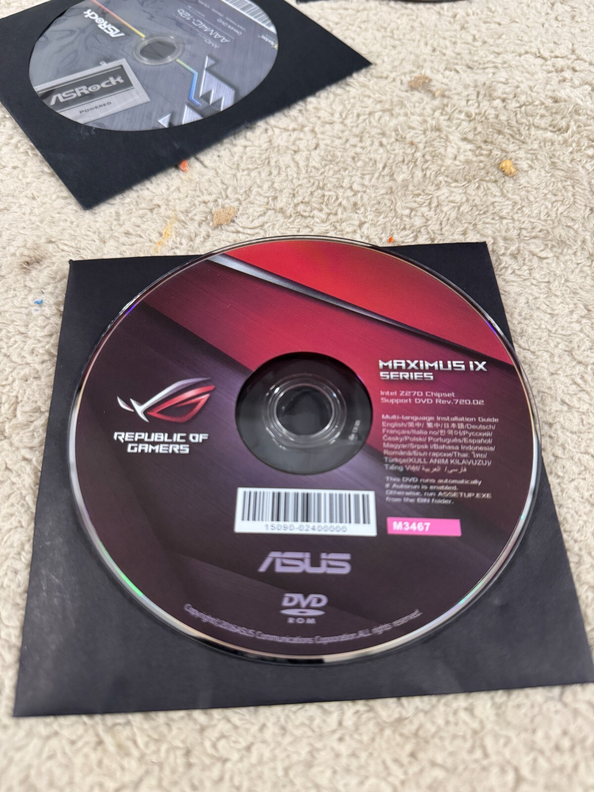 ASUS MAXIMUS IX SERIES INTEL Z270 CHIPSET SUPPORT DVD – USED!!!