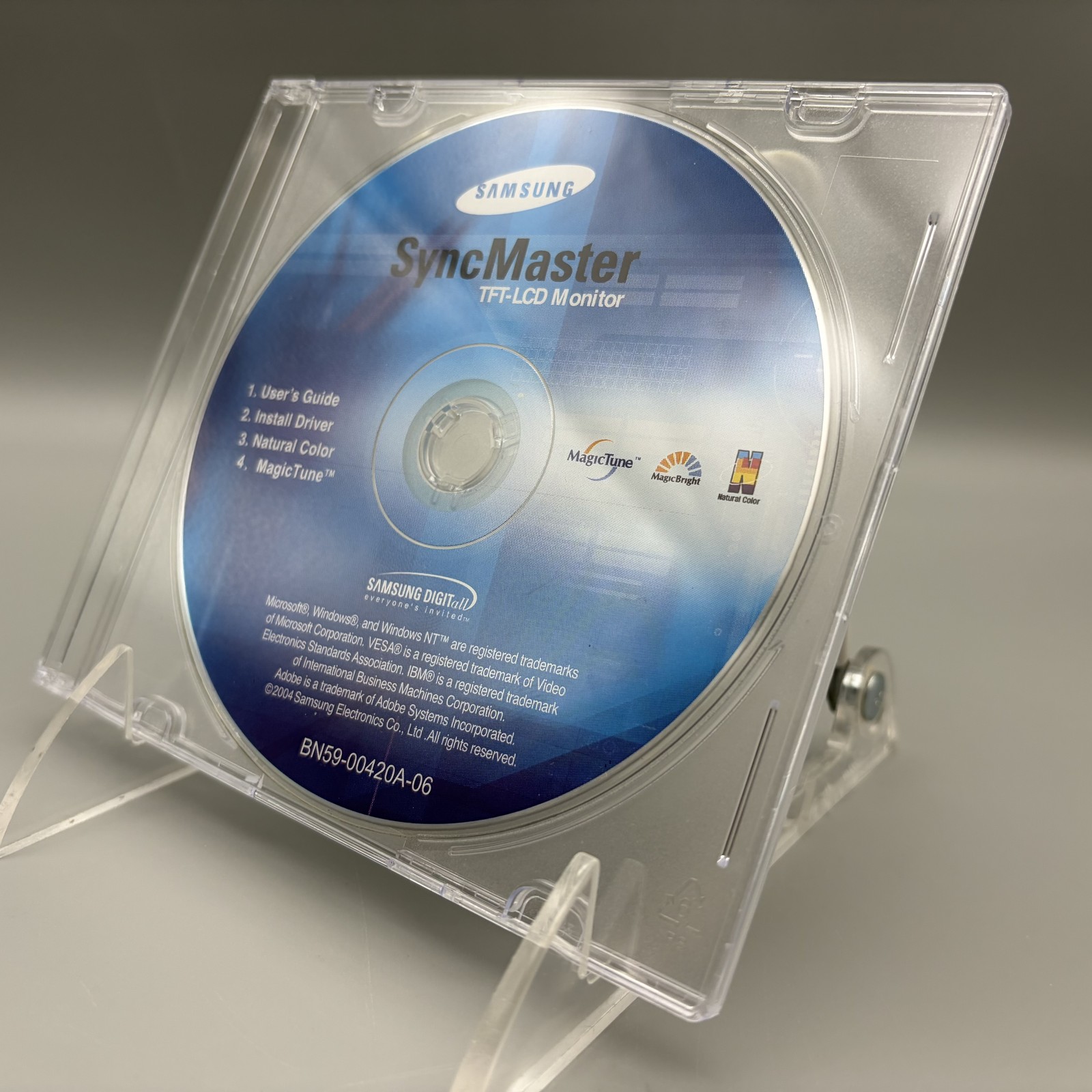 Vintage 2004 Samsung SyncMaster TFT-LCD Monitor Driver CD-ROM MagicTune Software