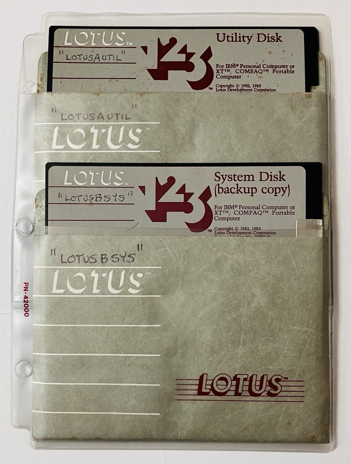 Lotus 1-2-3 IBM PC DOS 5.25 Floppy Disk Set Vintage 1983