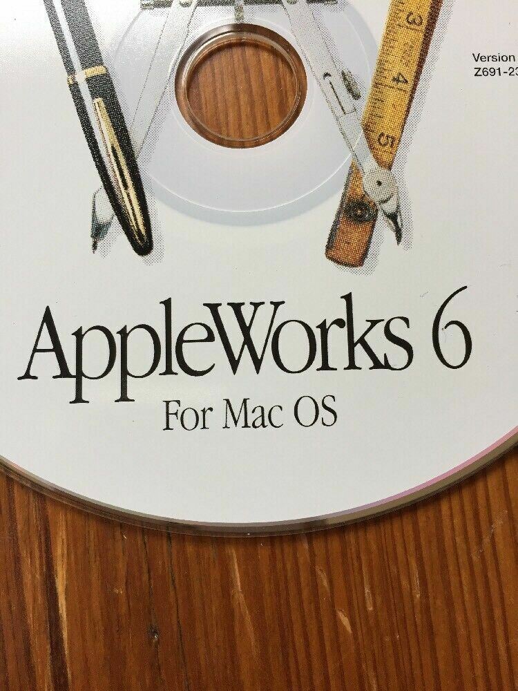 2000 Macintosh AppleWorks 6 For Mac OS Version 6.0 Installation CD W/ Manuals