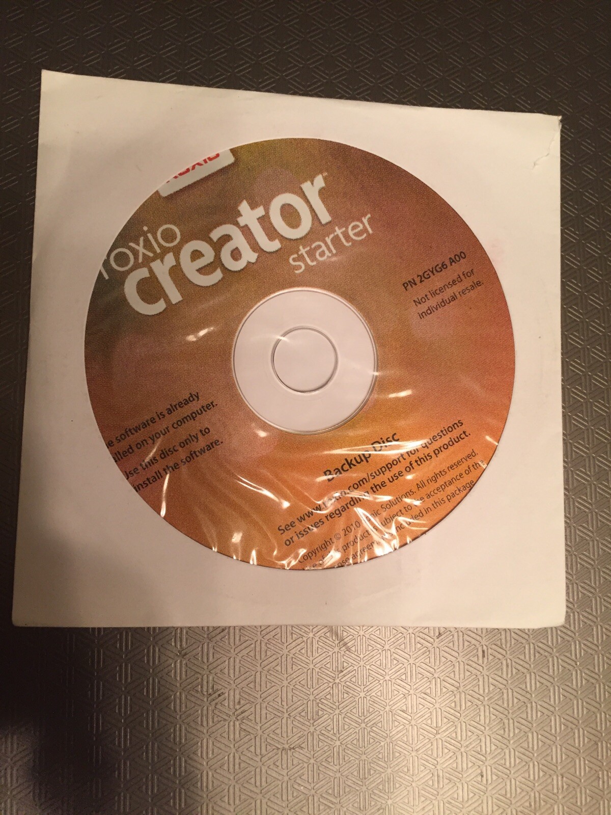 Roxio Creater Starter, PN 2GYG4 A00