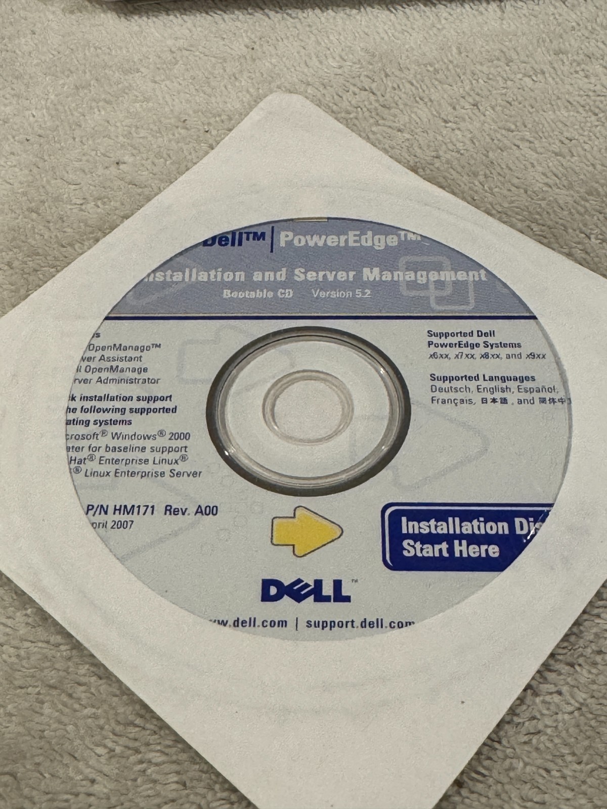 Dell PowerEdge lnstallation & Server Management Version 5.2 – VERY GOOD CONDITIO