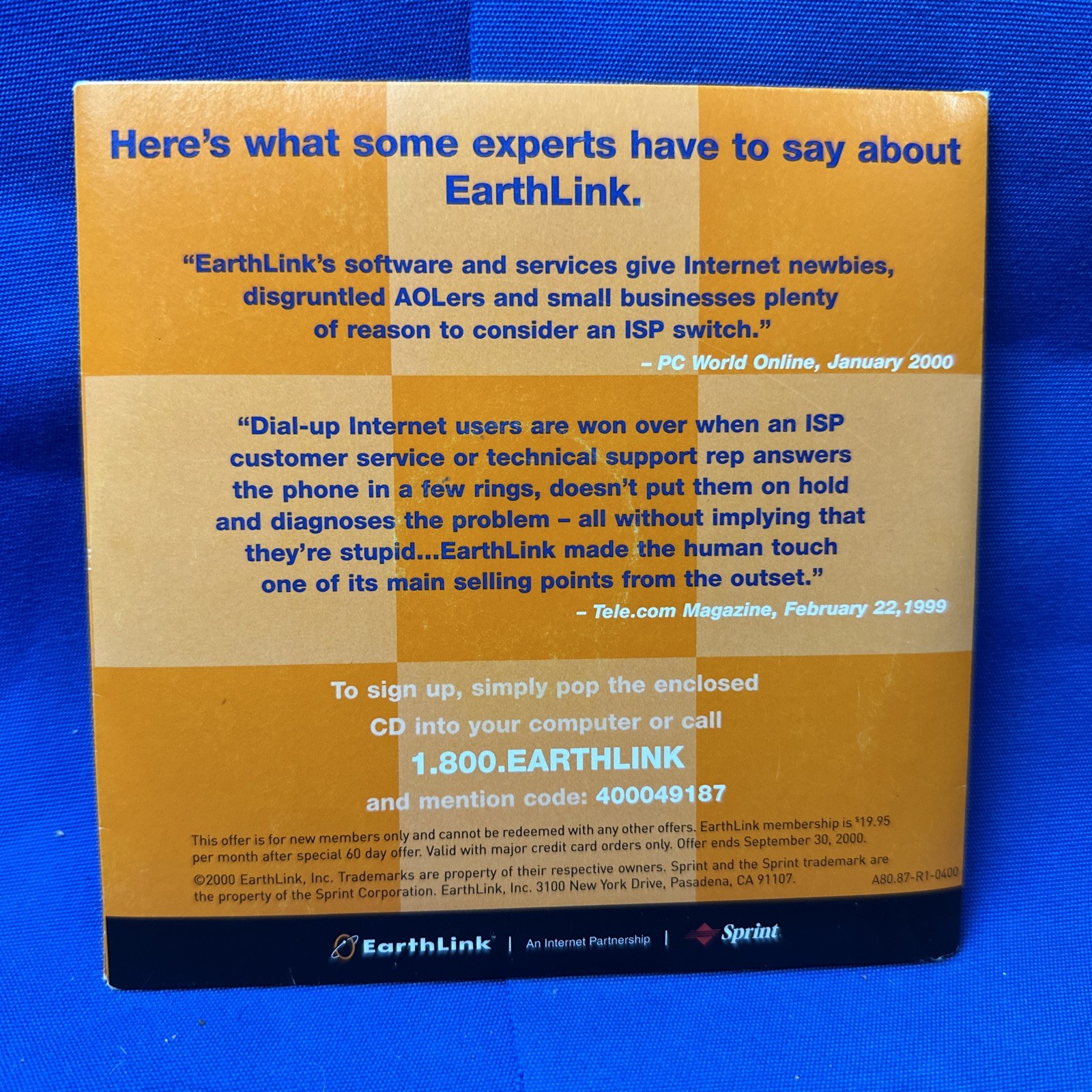 (3) Vintage Earthlink Internet Service Install CD’s Discs Software PC Window
