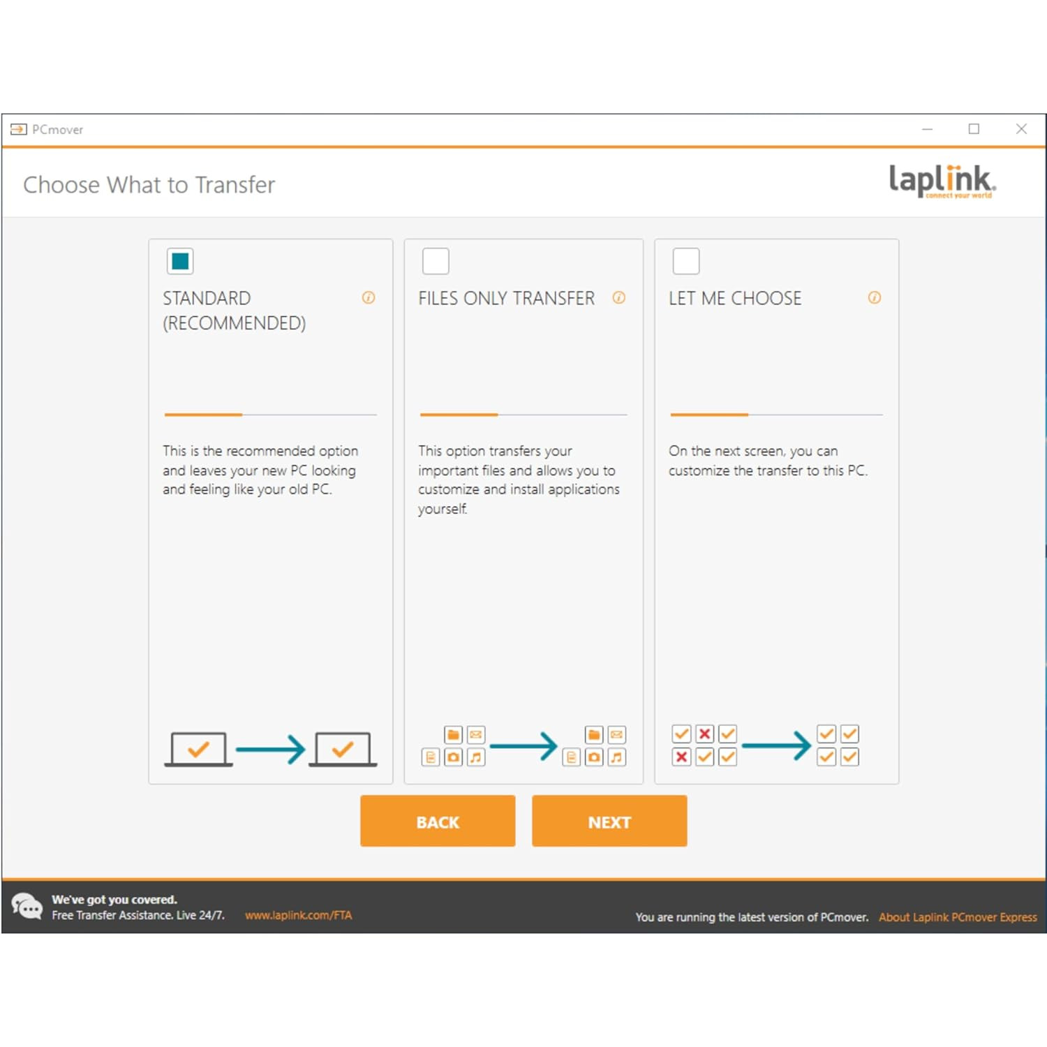 Easy Transfer Cable for Windows, Includes Pcmover Express Software