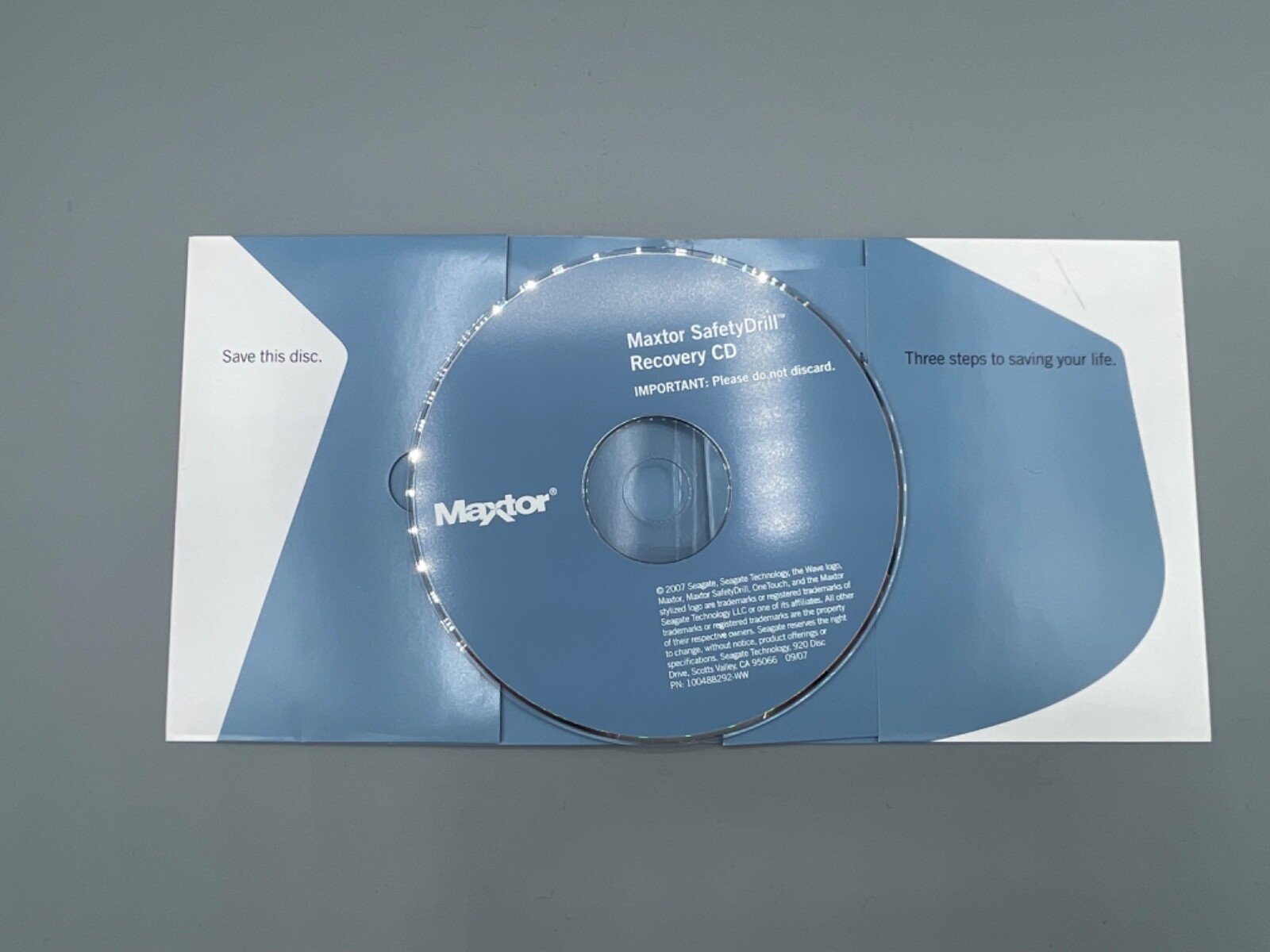 Maxtor Safety Drill Recovery CD for OneTouch 4 Mini Seagate (Recovery Disc Only)
