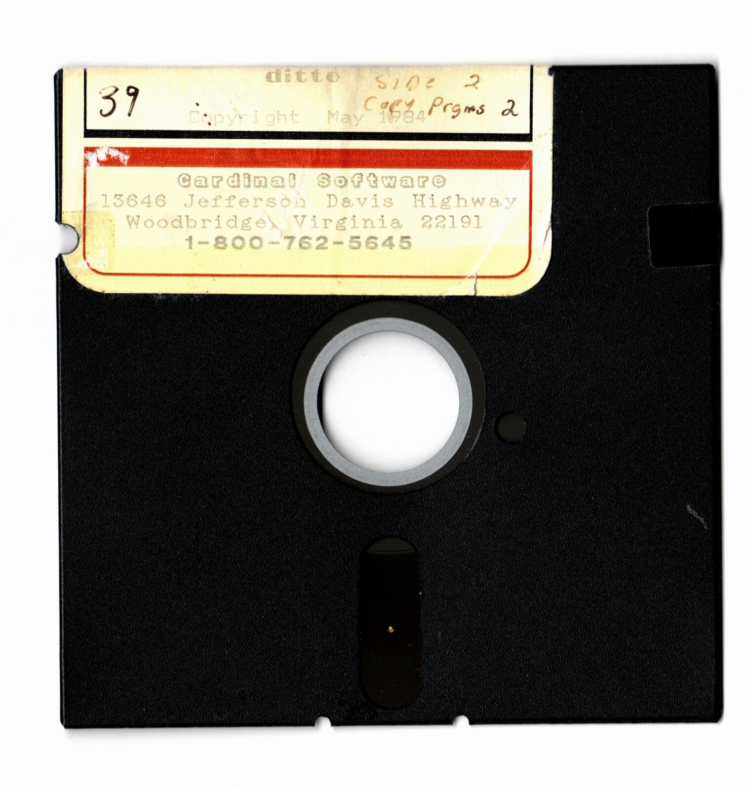 Commoddore 64 – 128 – Cardinal Software – Ditto – 5.25 Disk – Original -Rare