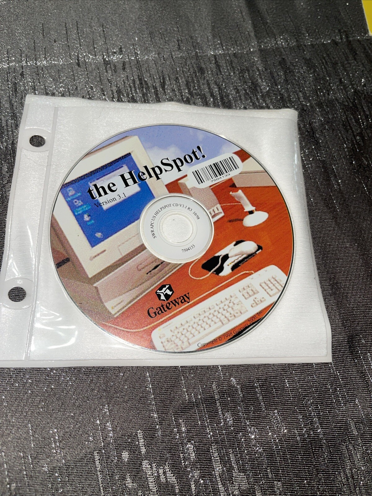 The Help Spot! Version 3.1 Gateway Driver Windows PC CD Disc Only