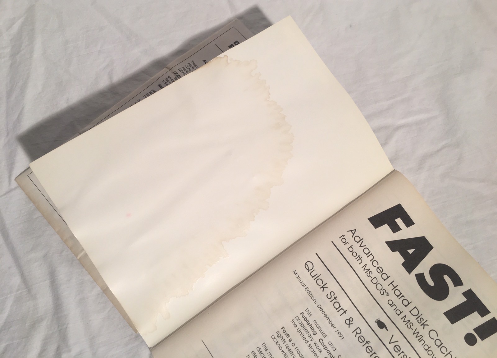 FAST Vintage DOS Utility Software 5.25″ Disk & Manual Bloc Publishing