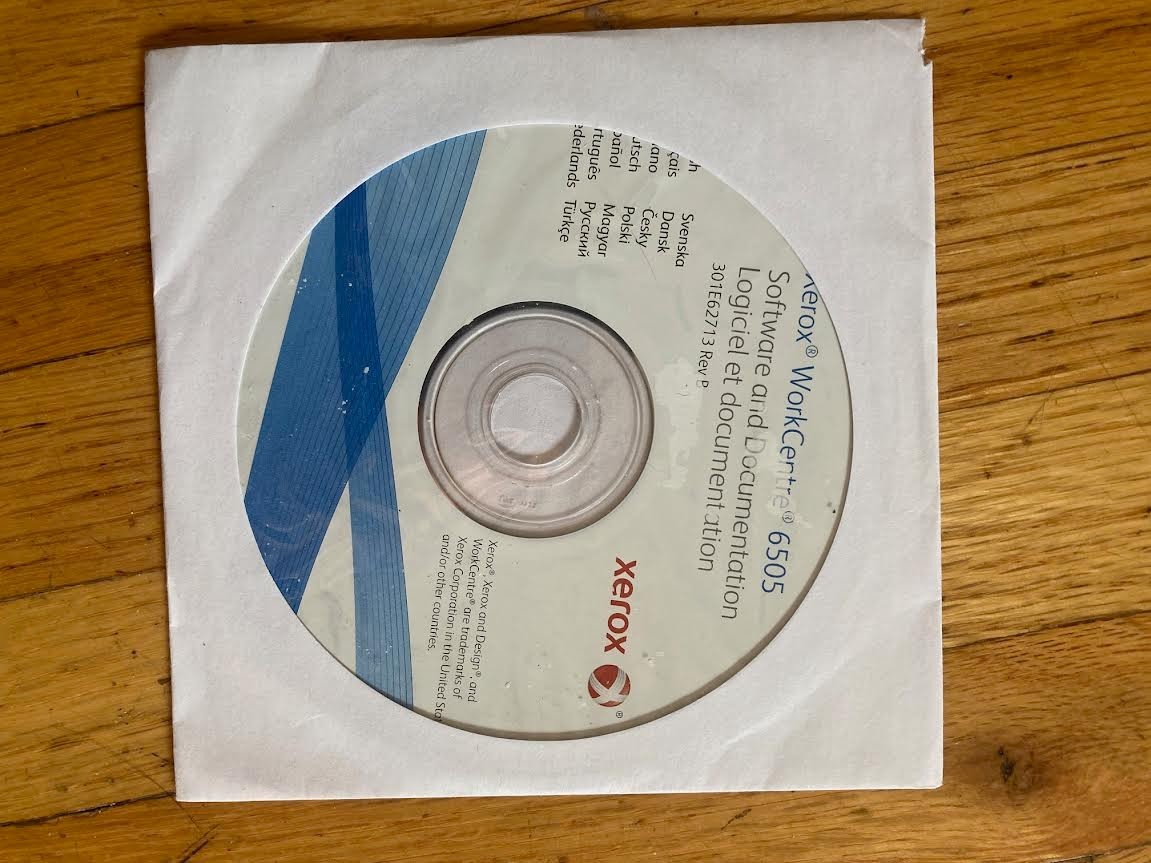 Xerox Workcentre 6505 CD Setup Installation CD ROM Software and Doc Driver Disk
