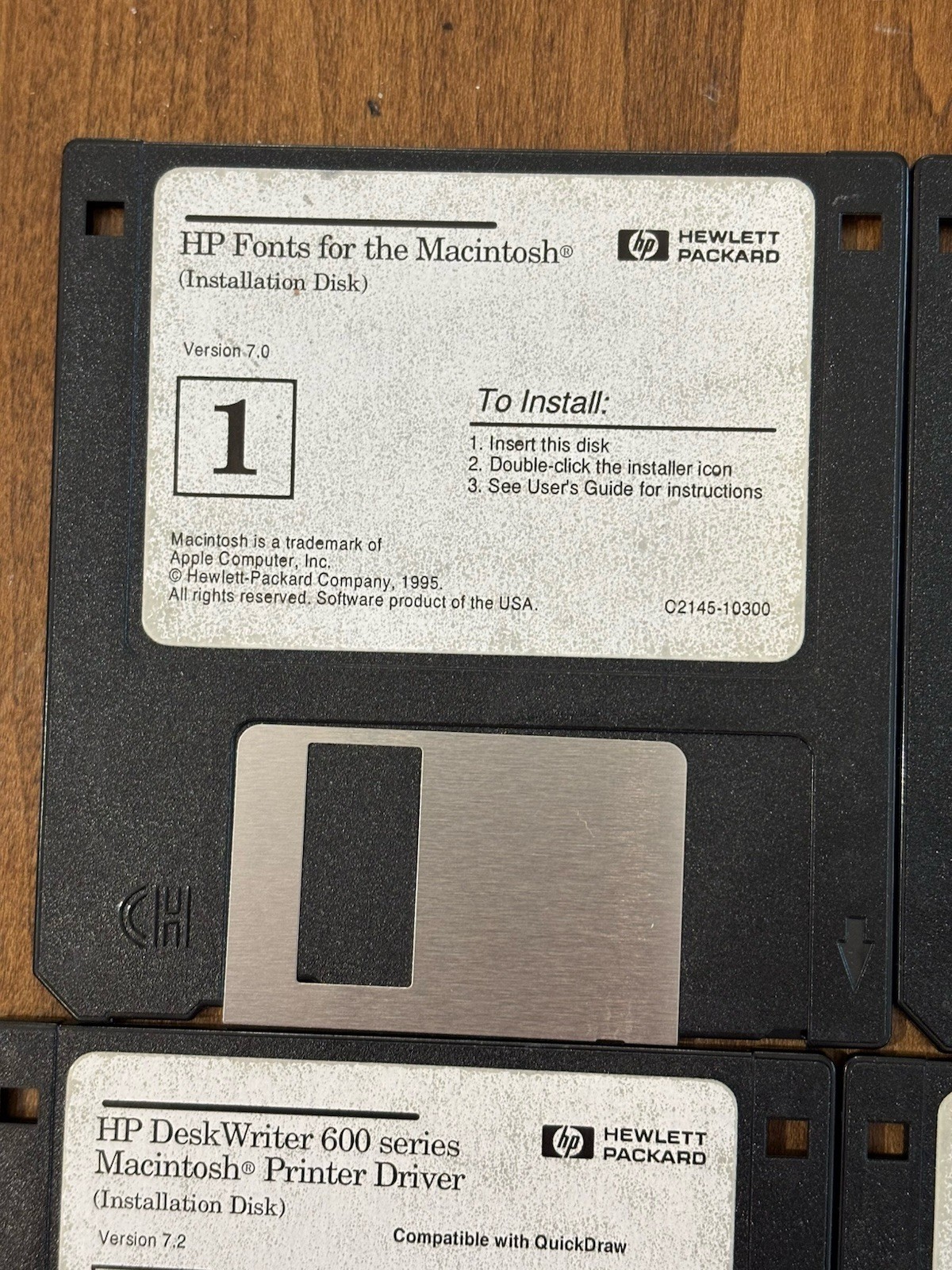 HP Deskwriter 600 3.5 Disk Lot Of 4 Macintosh Printer Driver 1-4