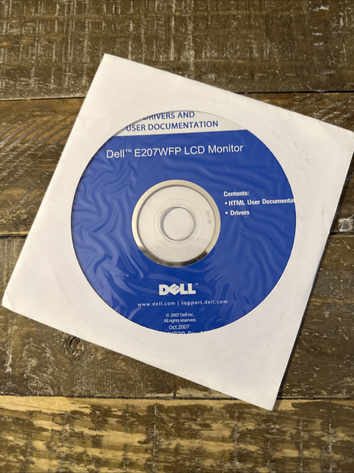 Dell Drivers & Documentation E207WFP LCD Monitor Software PC Cd Rom
