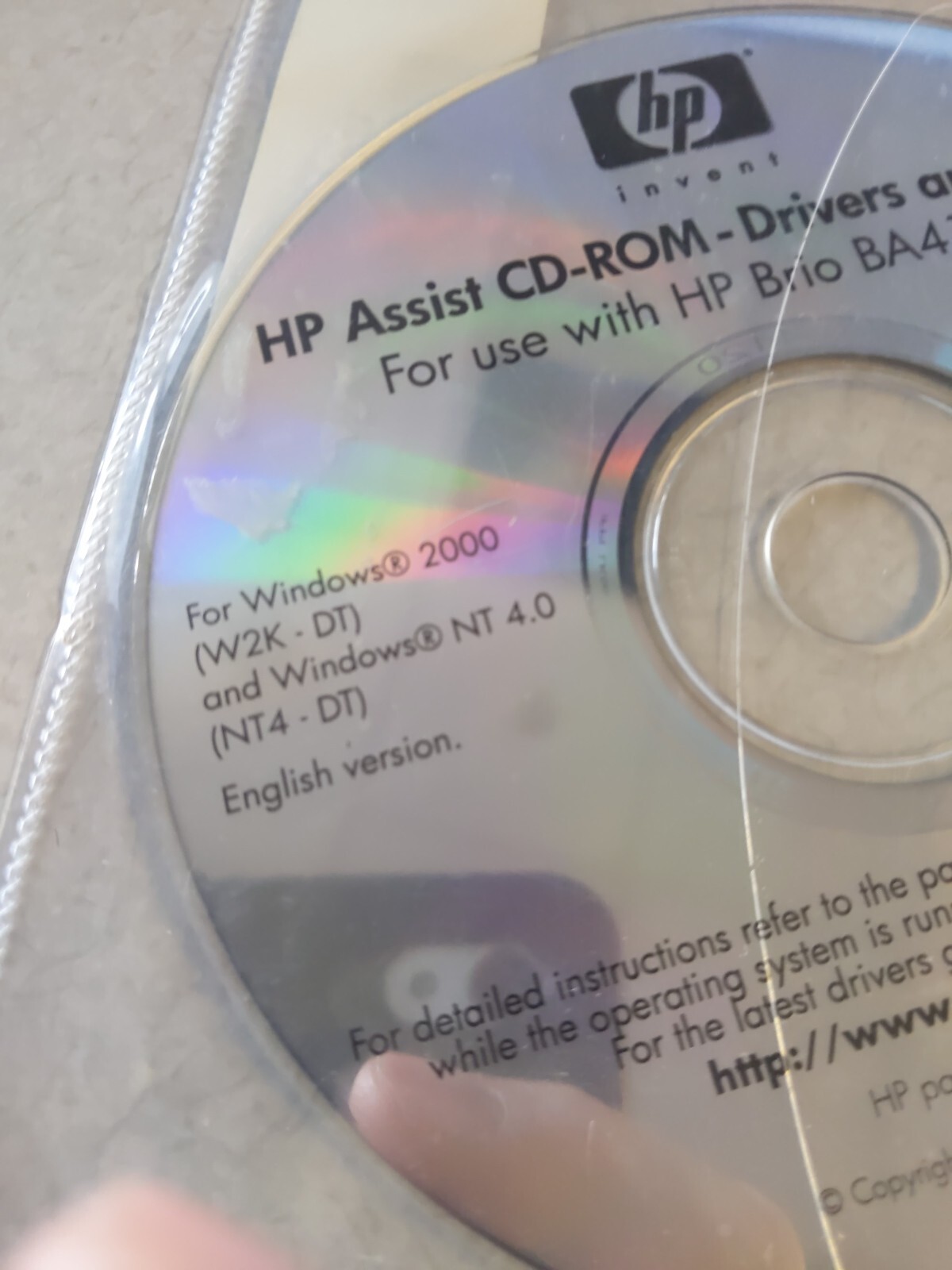 Hp Assist CD-ROM Drivers And Utilities For Use With HP Brio BA410