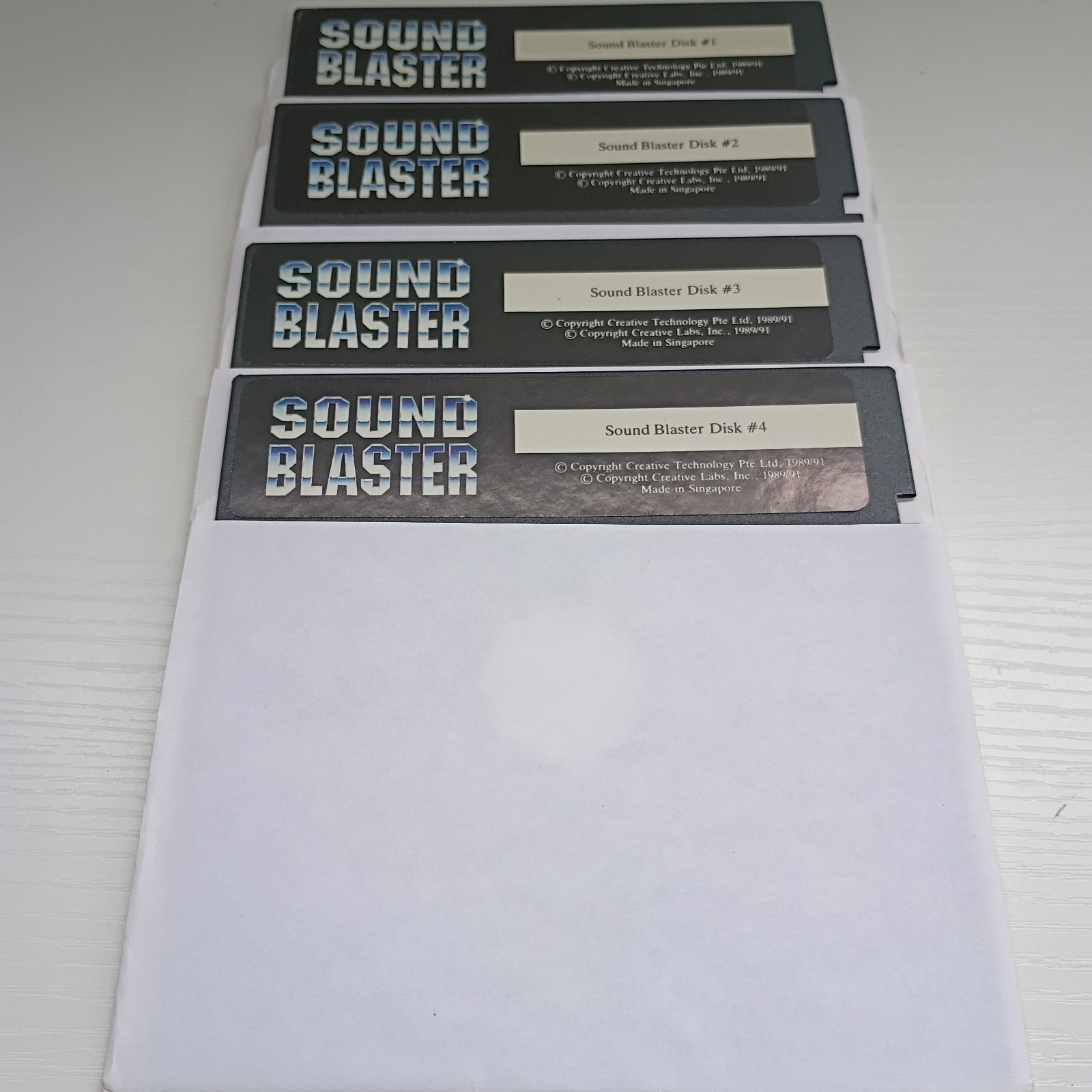 Sound Blaster Software 5.25” Floppy Disk 1989/91 Set Of 4 Disk Vintage