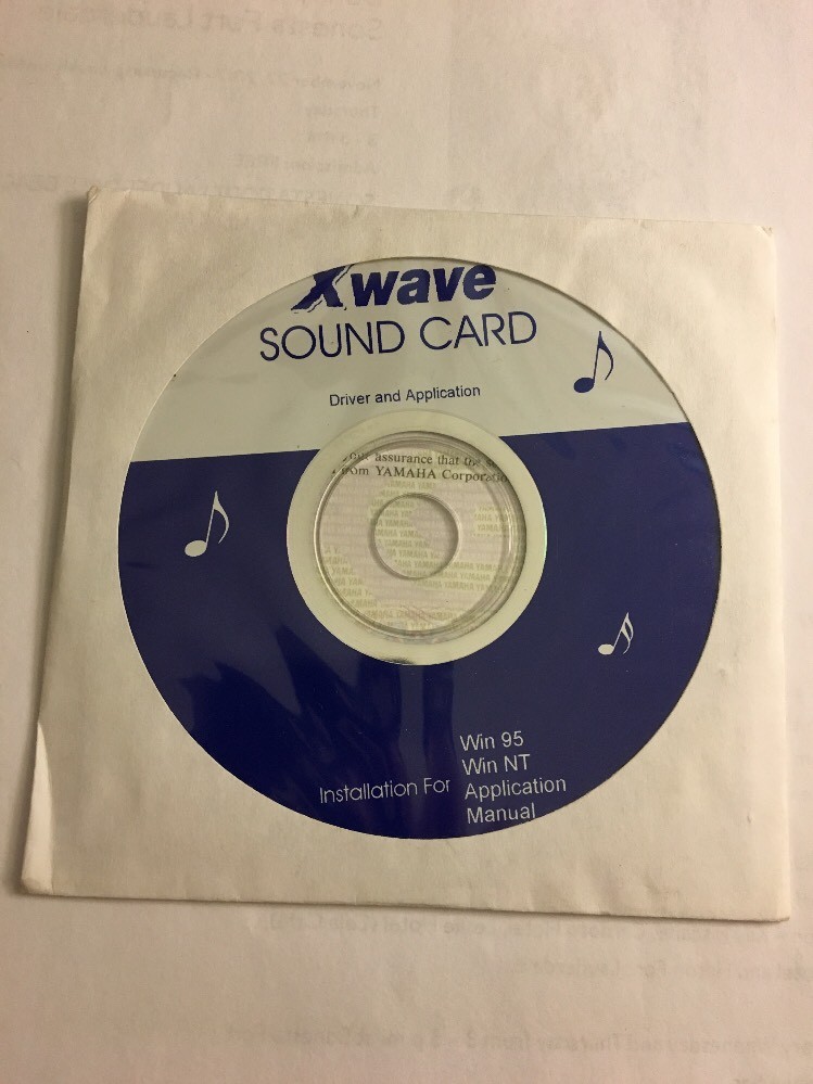 Yamaha Xwave Sound Card Drivers&Utilities CD Video-67P/Video-67TV Win 95/NT-RARE
