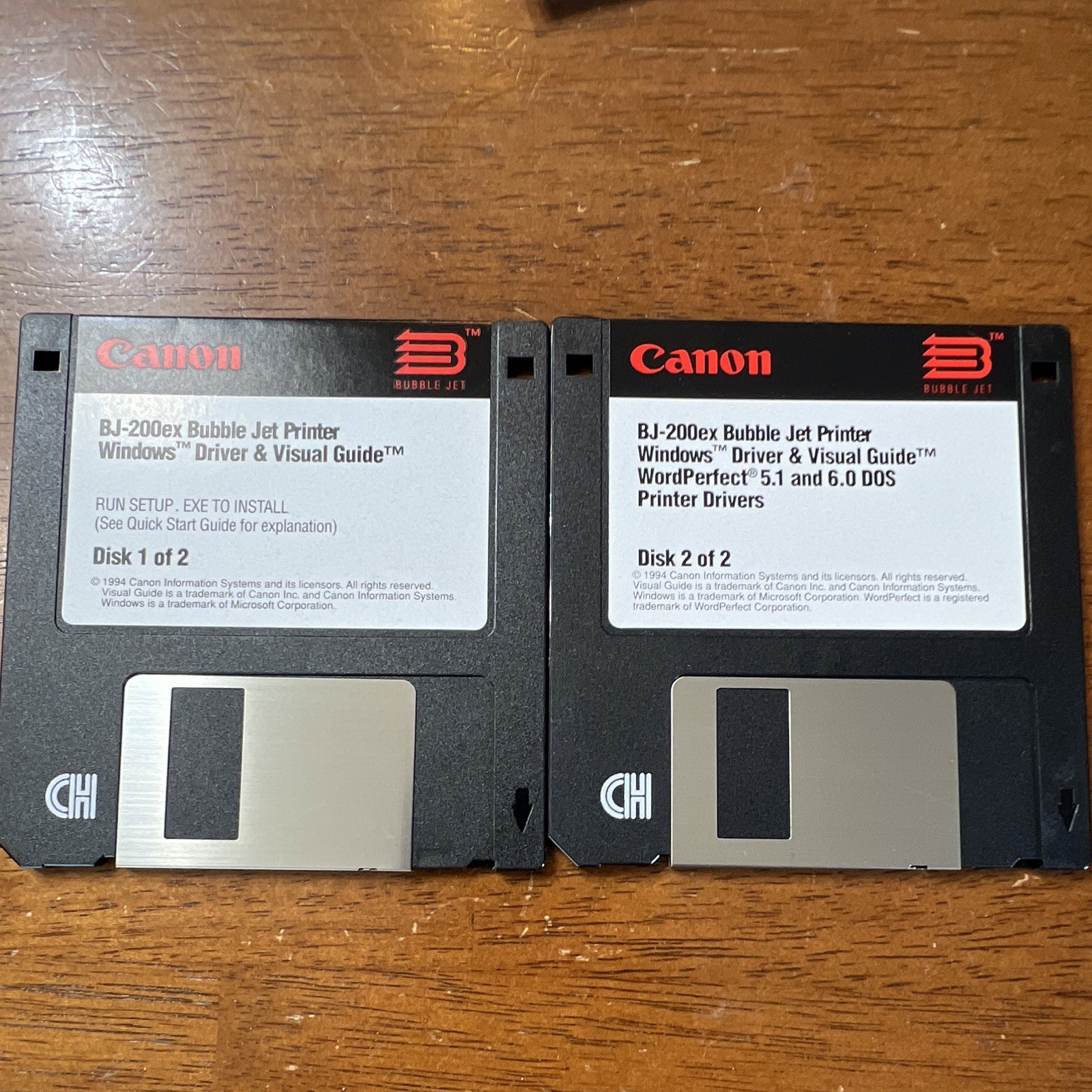 Canon BJ-200ex Bubble Jet Printer Drivers & Visual Guide 3.5″ Floppy Win/DOS