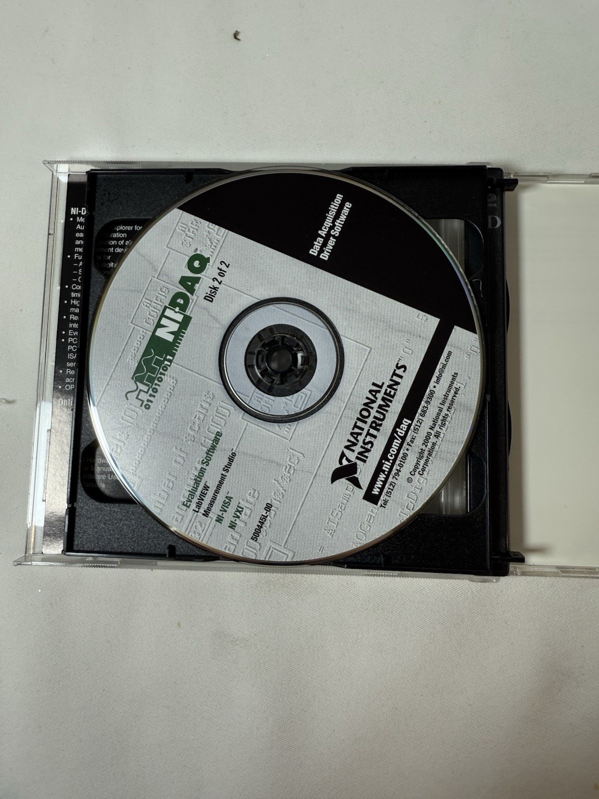 NI-DAQ Data Acquisition Driver Software 2-Disc Set – Windows 2000/NT/9x, Mac OS