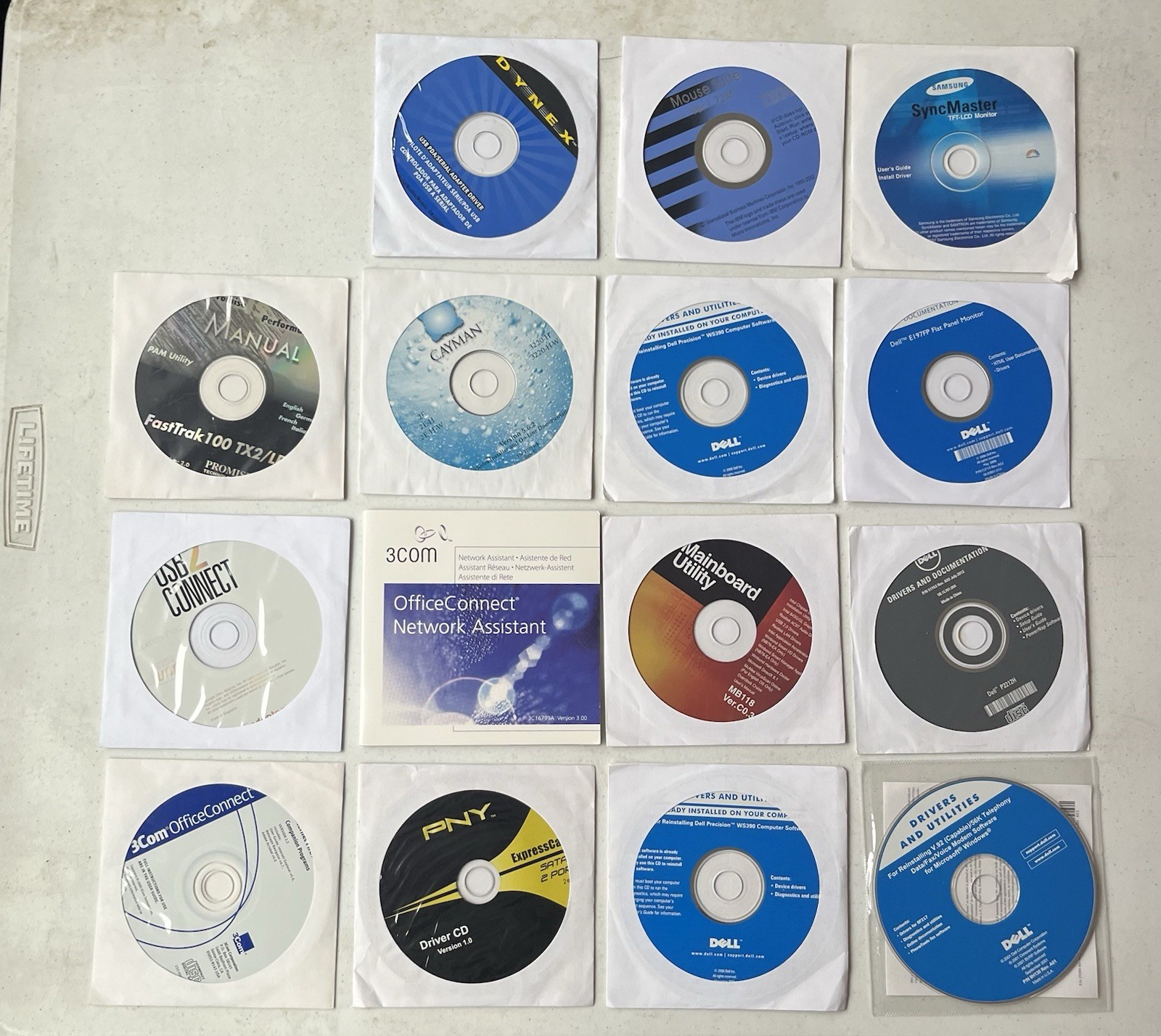 Vintage Tech Support Lot – 14 Driver CDs (4 FACTORY SEALED) & Manuals VTG OBO