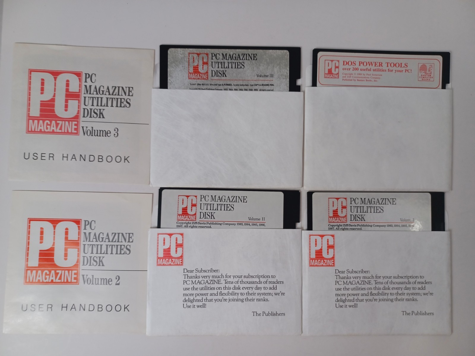 PC Magazine Utilities Disk I, II, III + DOS Power Tools – 5.25″ Floppy Disks