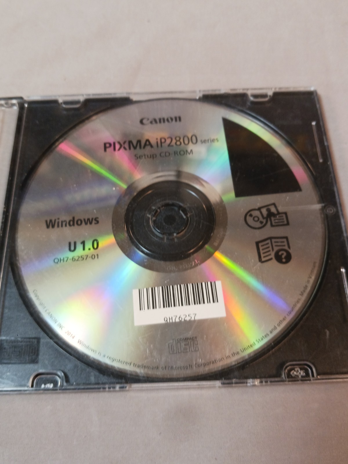 Canon Setup CD ROM for Canon PIXMA iP2800 Printer Installation Software Driver