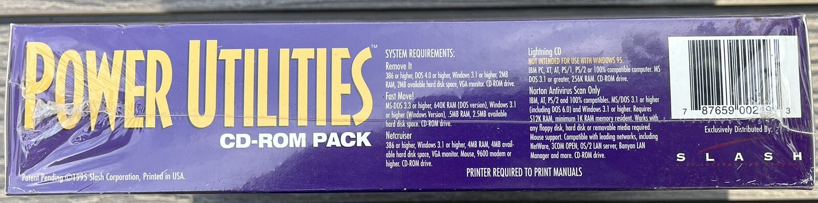 Power Utilities CD-ROM Pack, W 3.1 + / DOS 3.1 / 4.0 +, Slash, 1995, New, Sealed