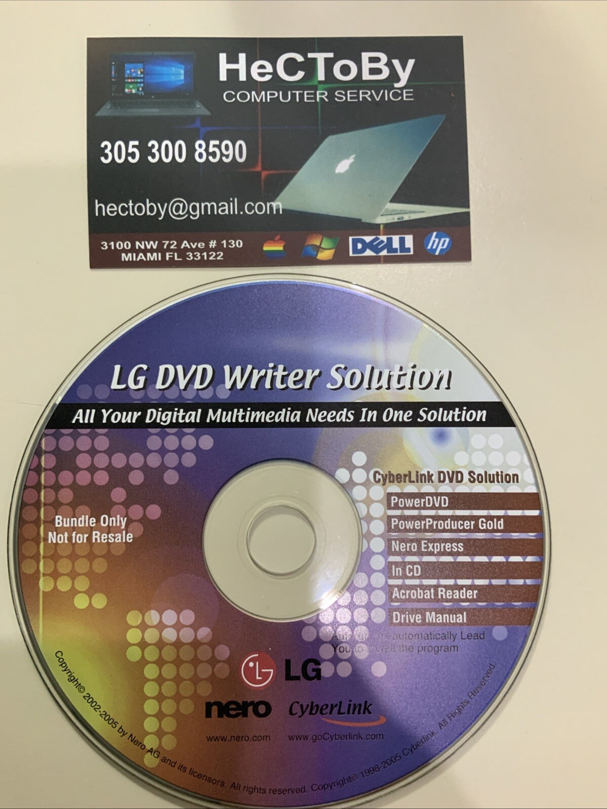 Nero 2002-2006 LG CyberLink DVD Writer Solution CD Disc PowerDVD POWERPRODUCER