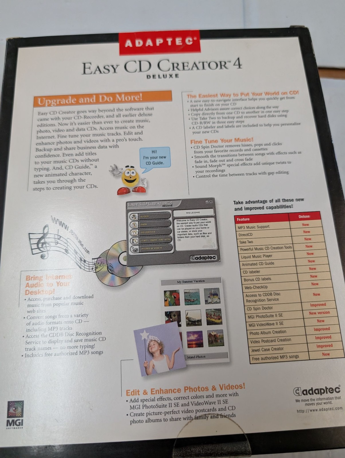 Adaptec Easy CD Creator 4 Deluxe Music Data Photo Video Software