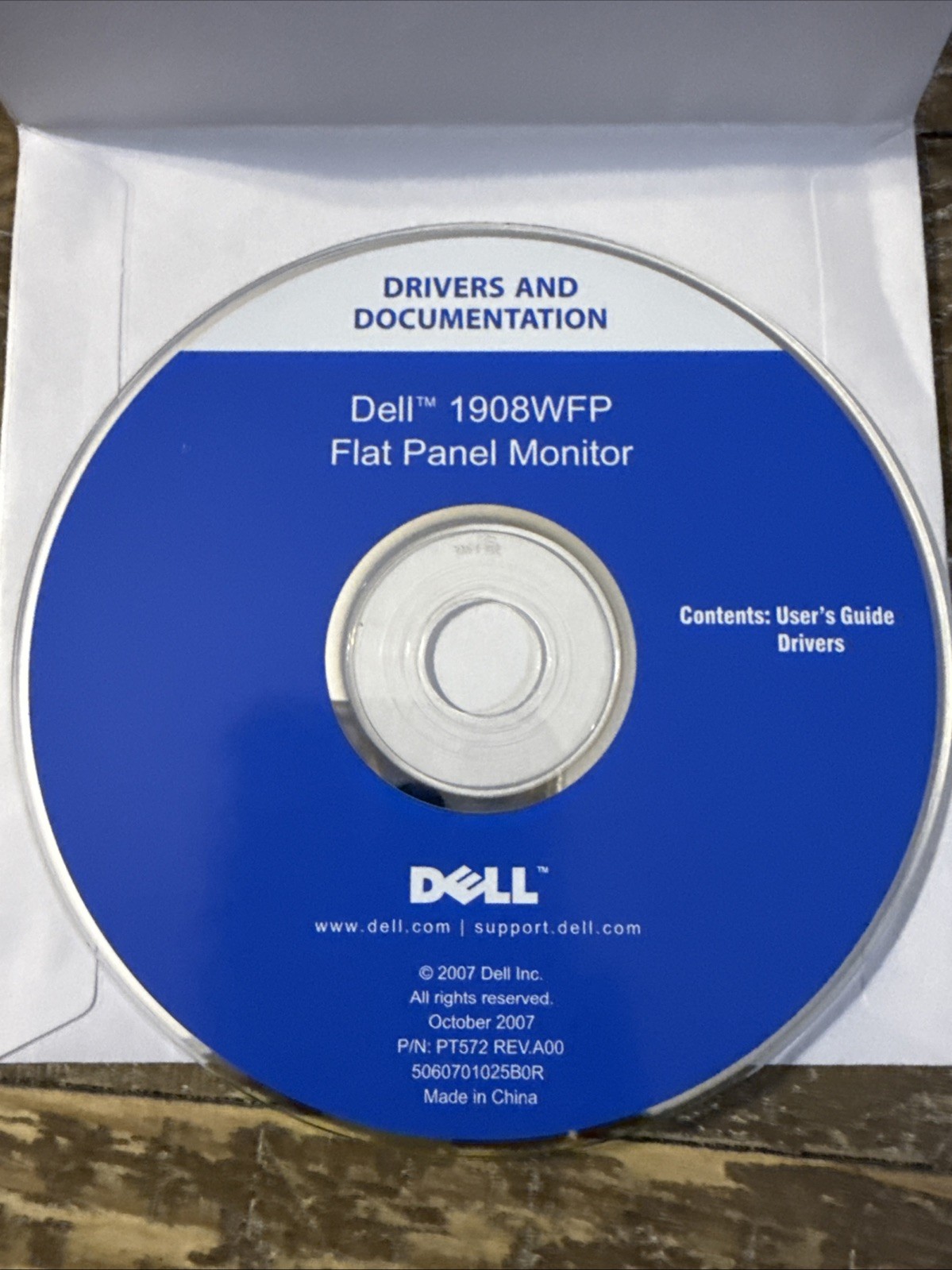 Dell Drivers & Documentation 1908WFP Flat Panel Monitor Software PC Cd Rom