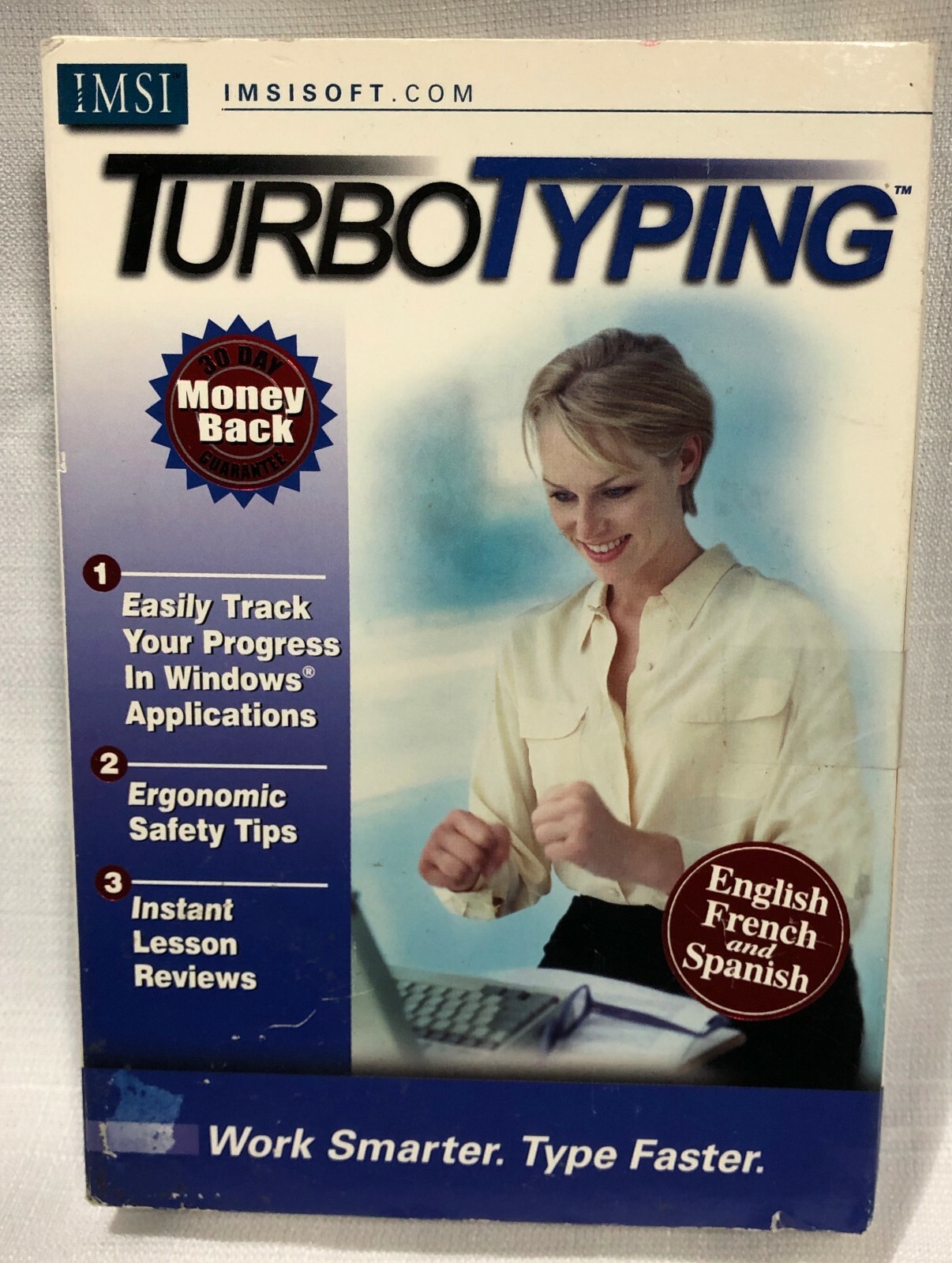 Turbo Typing for Windows XP 2000 98 95 Me NT4 English French Spanish Software IM