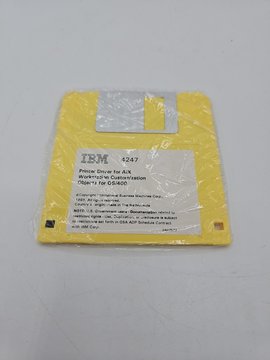 IBM PRINTER DRIVER FOR AIX WORKSTATION OBJECT FLOPPY OS/400 24H7577 4247
