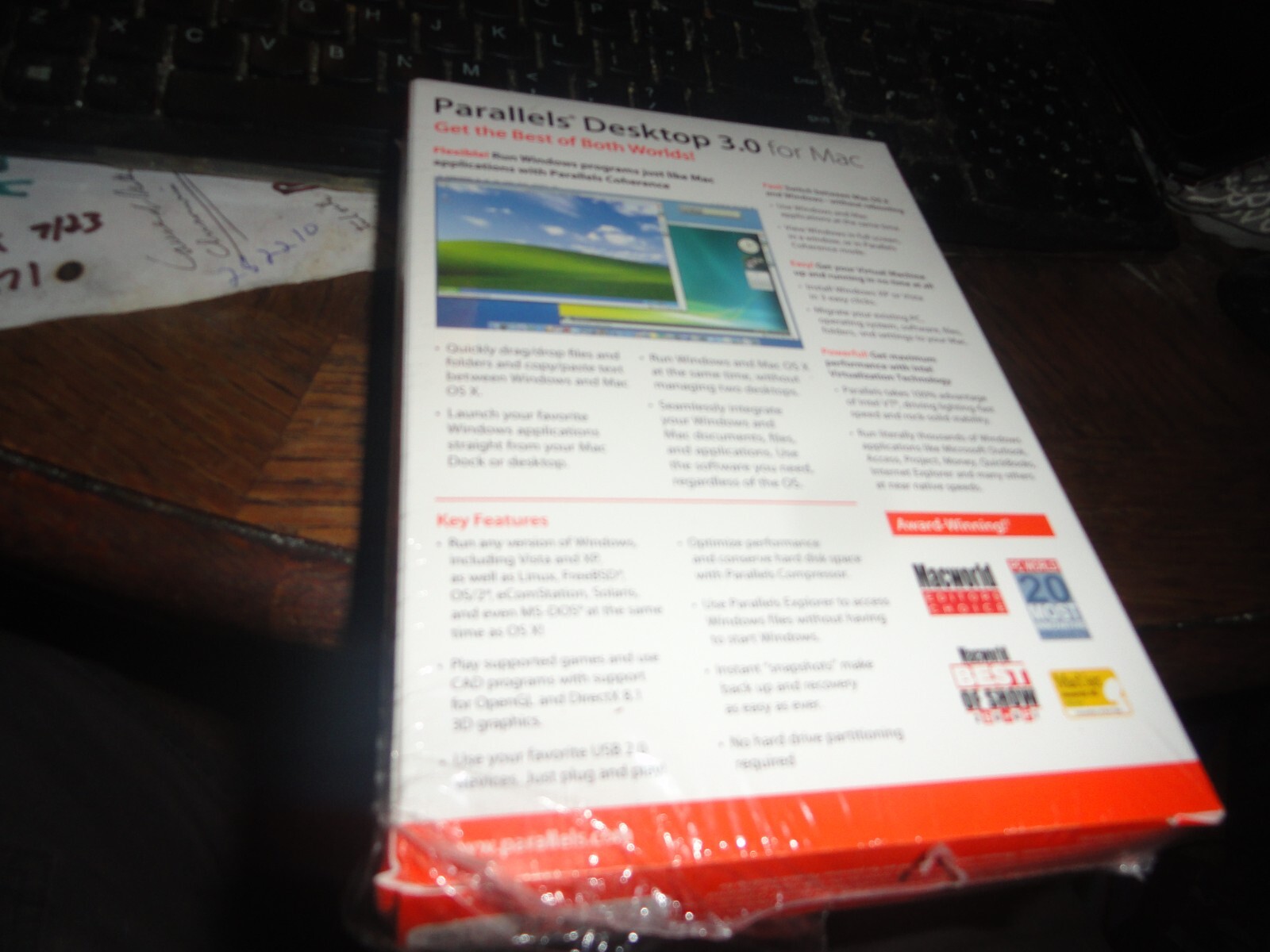 PARALLELS windows desktop 3.0 for mac software for macintosh apple UTILITY NEW
