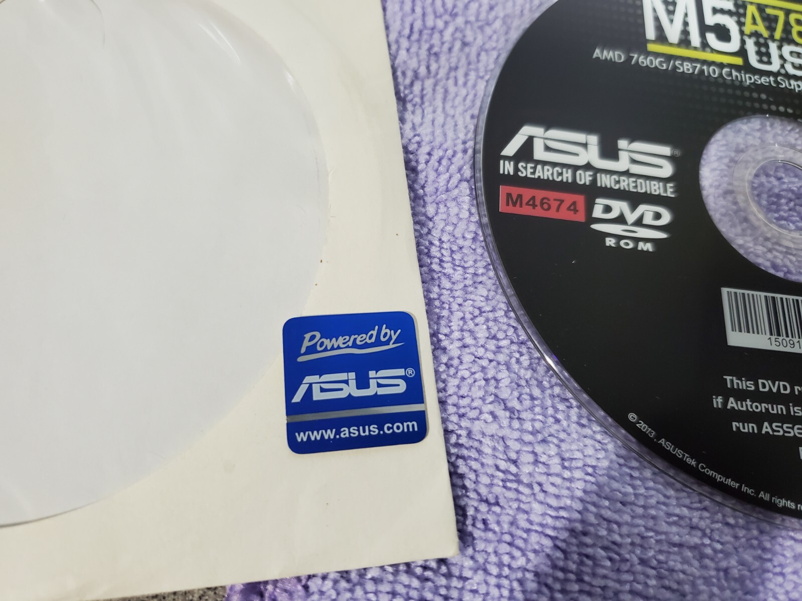 ASUS A7N8X-E Motherboard Drivers Installation Disk M384 With Case Badge sticker