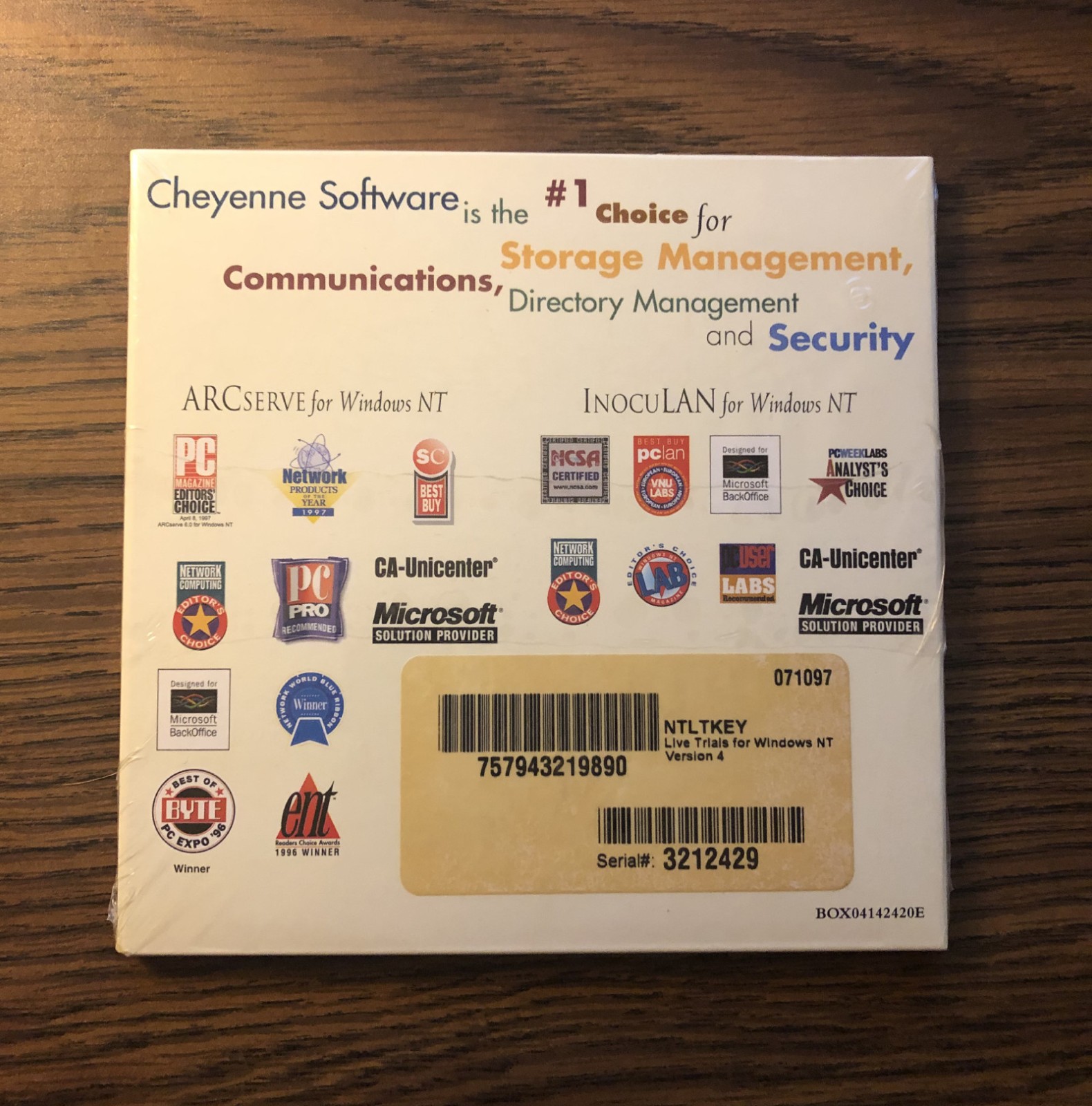 Sealed Vintage Cheyenne Software – Live Trials for Windows NT Version 4 CD-ROM