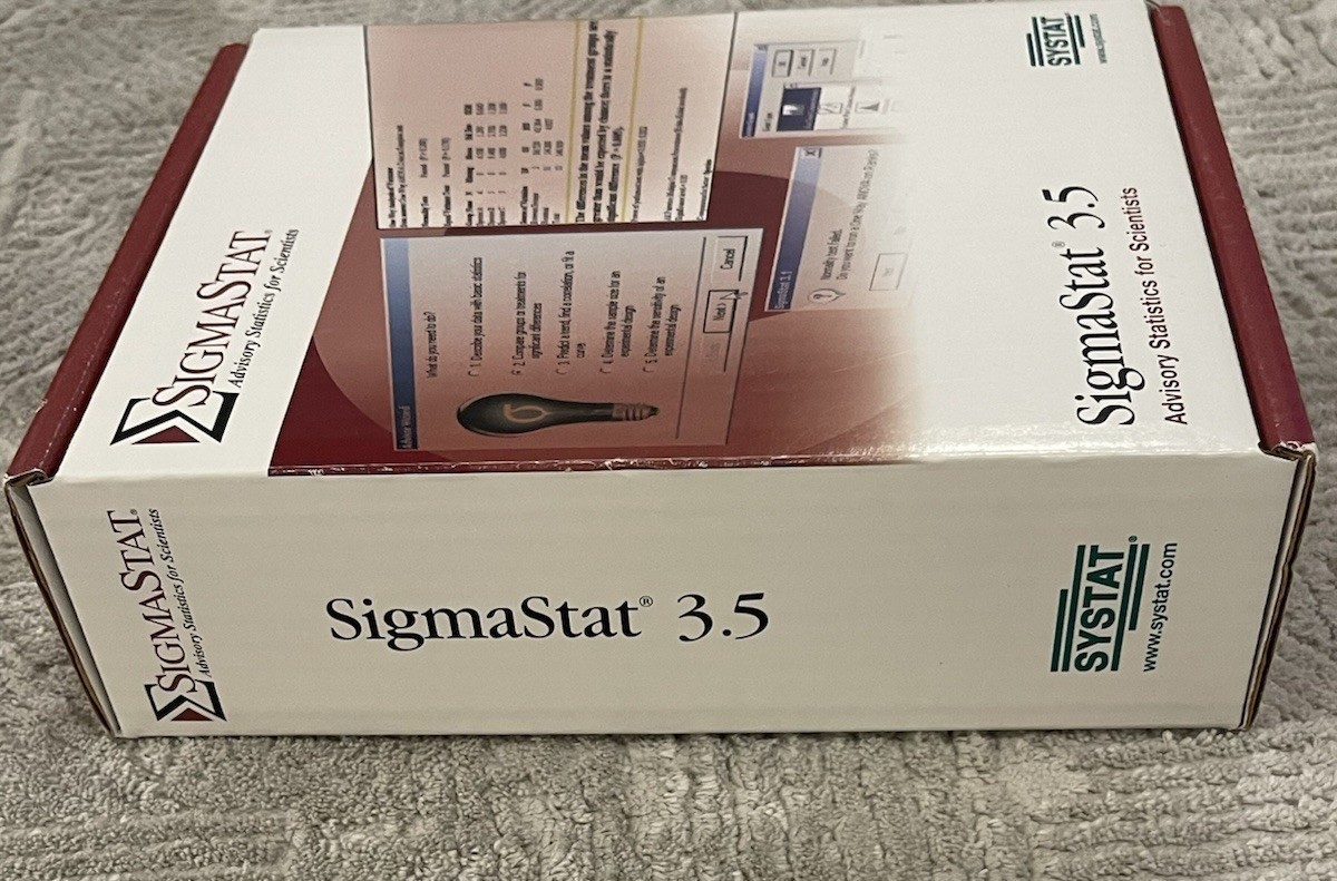 SYSTAT Sigmastat 3.5 Advisory Statistics for Microsoft Windows XP, 2000, NT 4.0