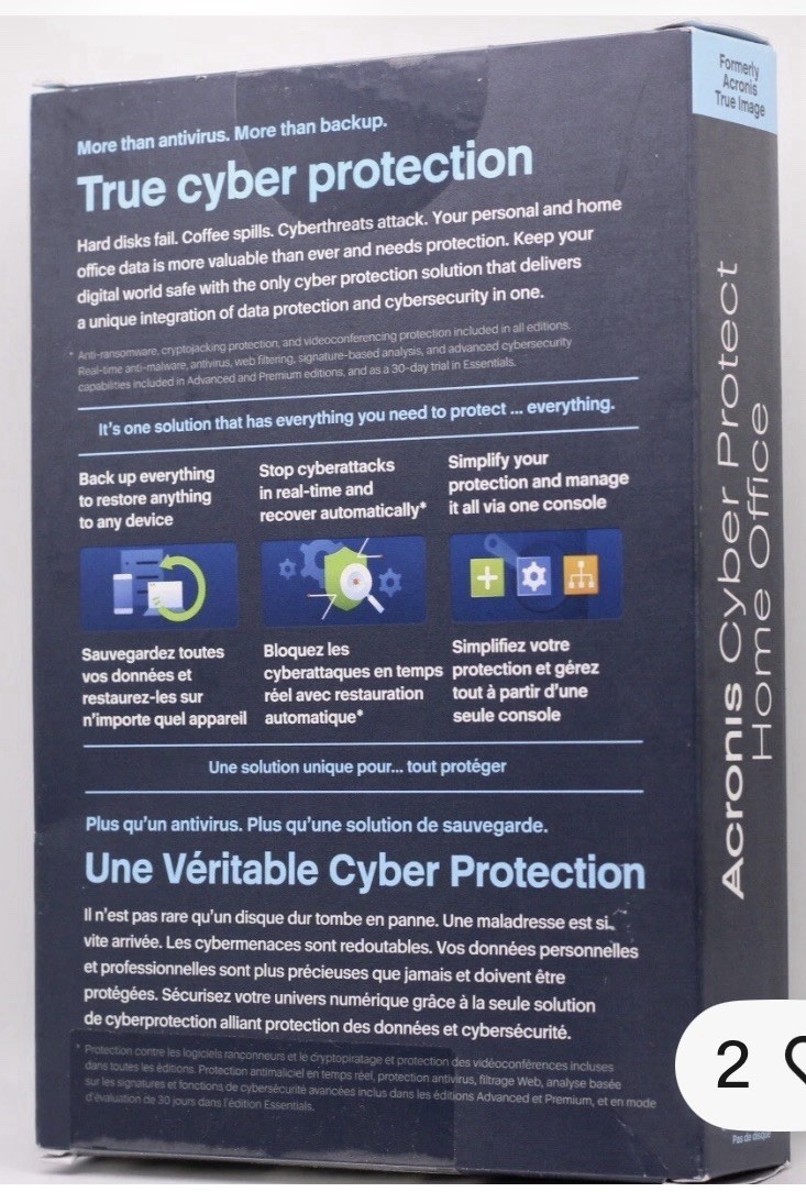 Acronis Cyber Protect Home Office (formerly Acronis True Image) | Essentials NEW